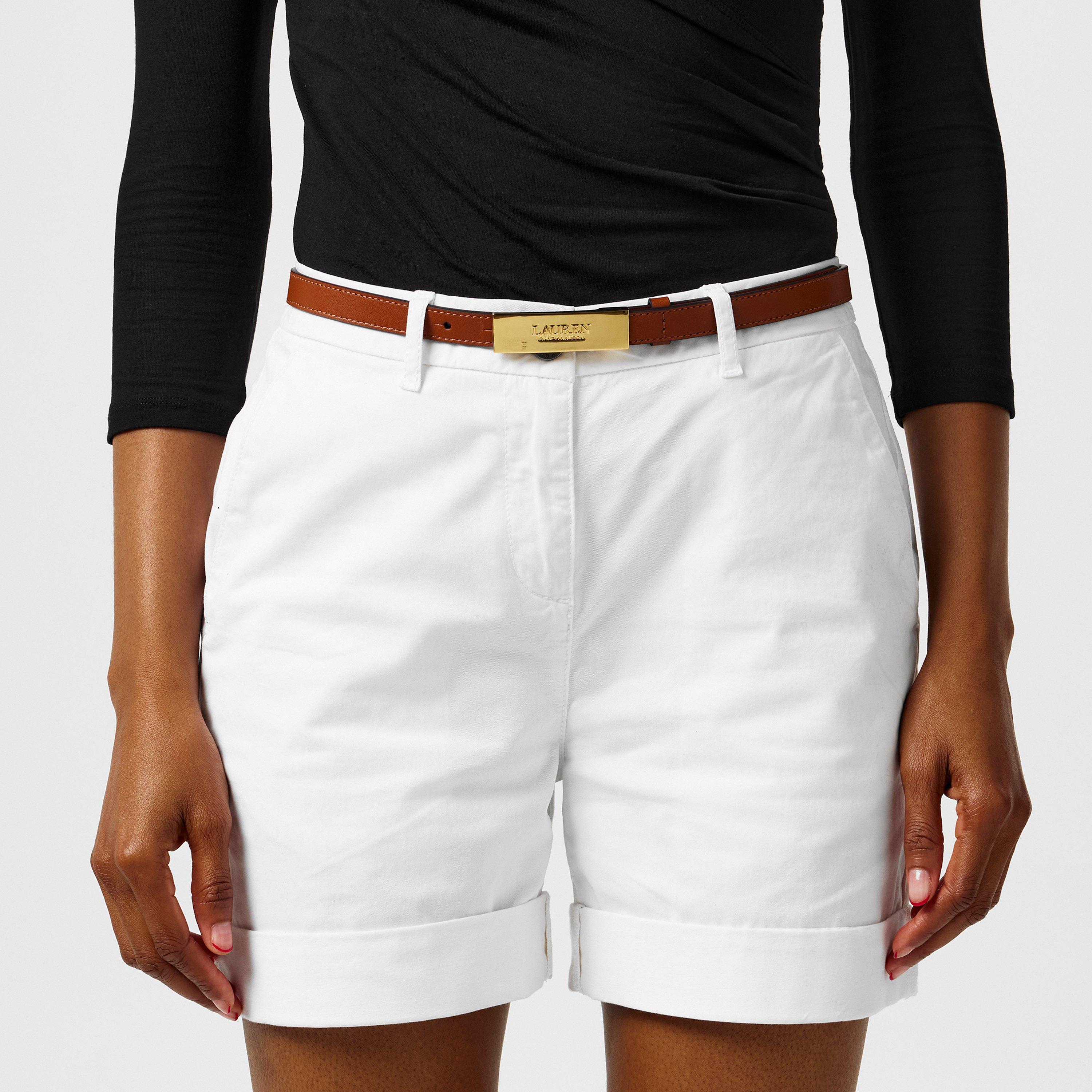 Lauren Tan - Lauren by Ralph Lauren - Logo Plaque Skinny Belt - 2