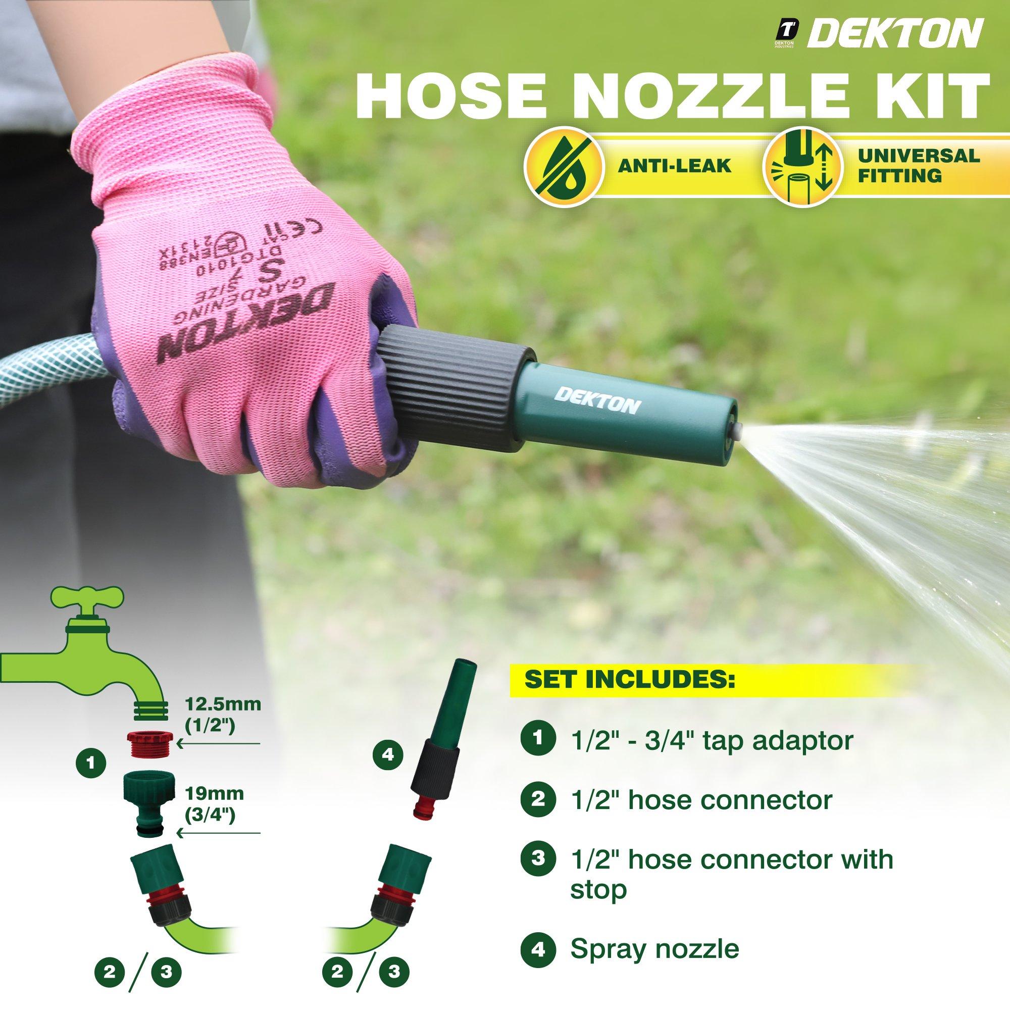 Green - Dekton - 4 Piece Hose Nozzle Kit - 3