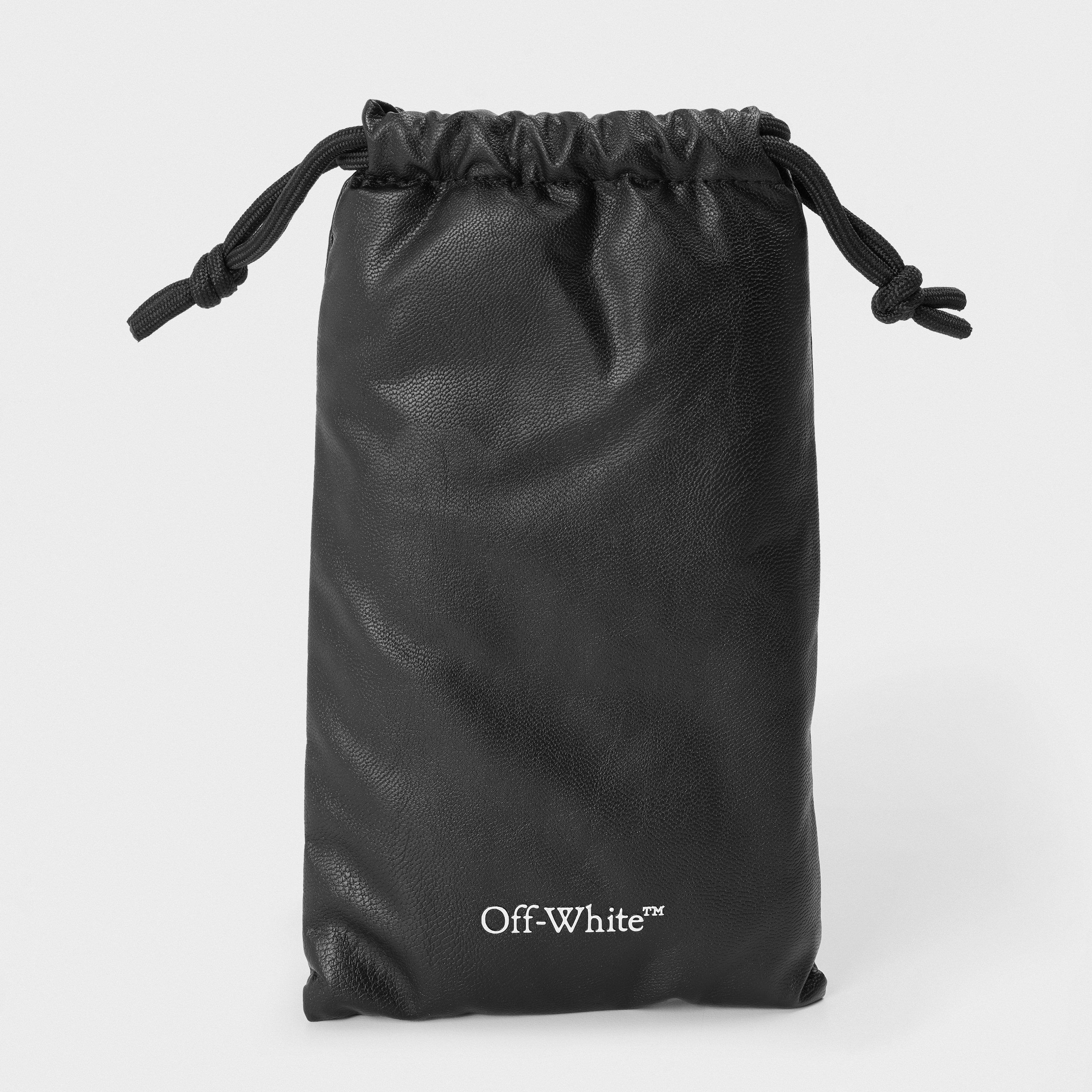 Black/Dark Grey - Off White - Unisex Round Sunglasses, Round Style - 4