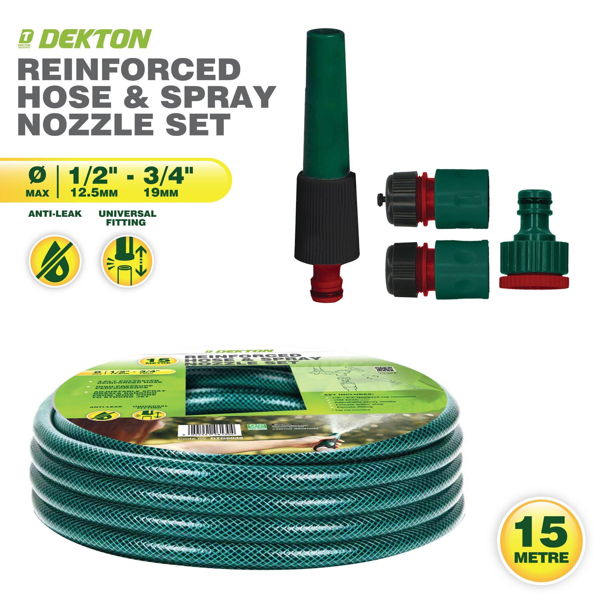 Zelena - Dekton - 15M Reinforced Garden Hose and Spray Nozzle Set - 2