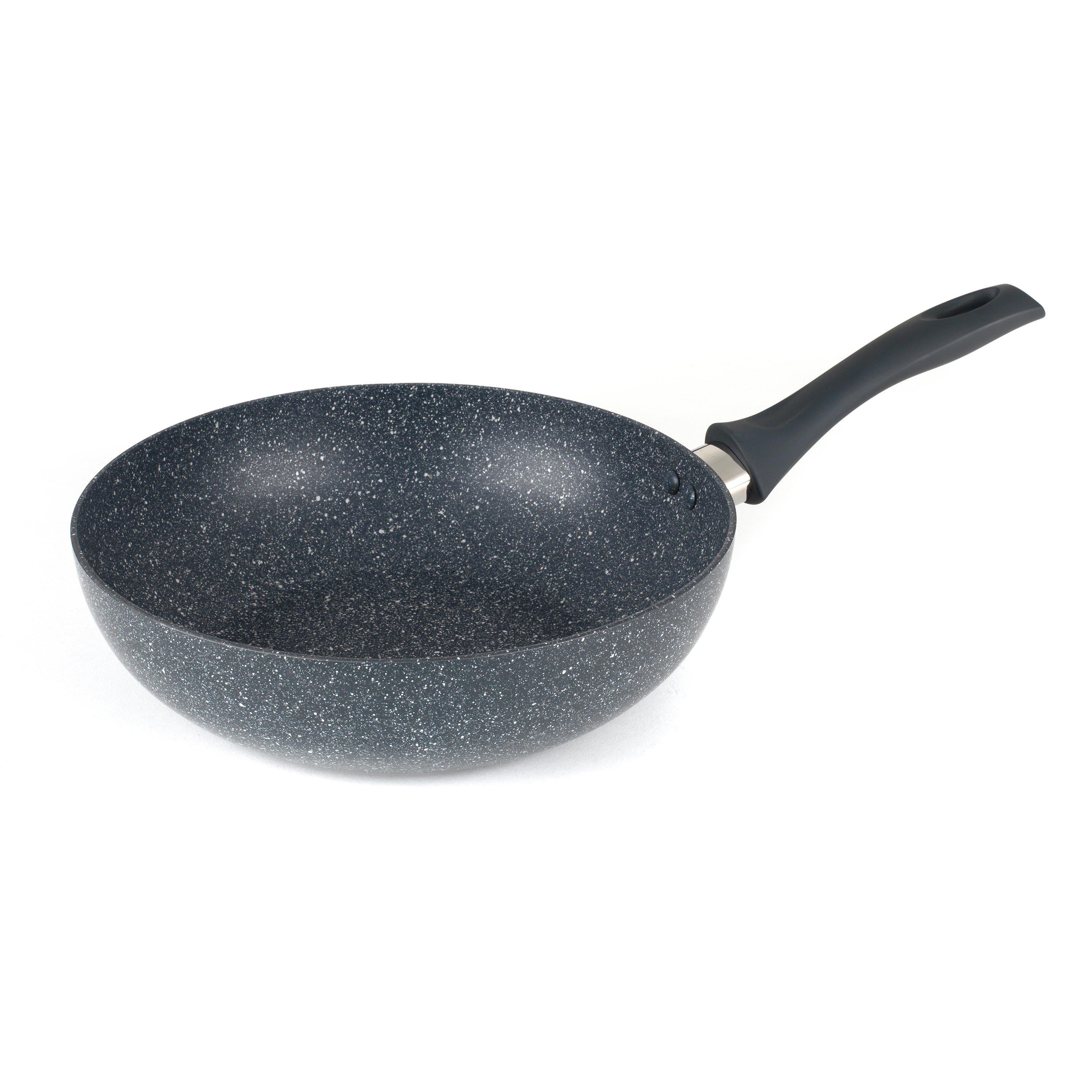 Grey - Russell Hobbs - 28cm Non-Stick Pressed Aluminium Stir-Fry Pan - 1