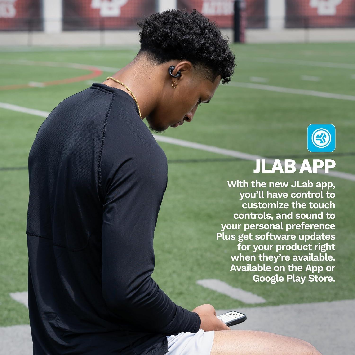 Black - JLab - JLab Flex Open Air Clip Wireless Earbuds - Black - 7
