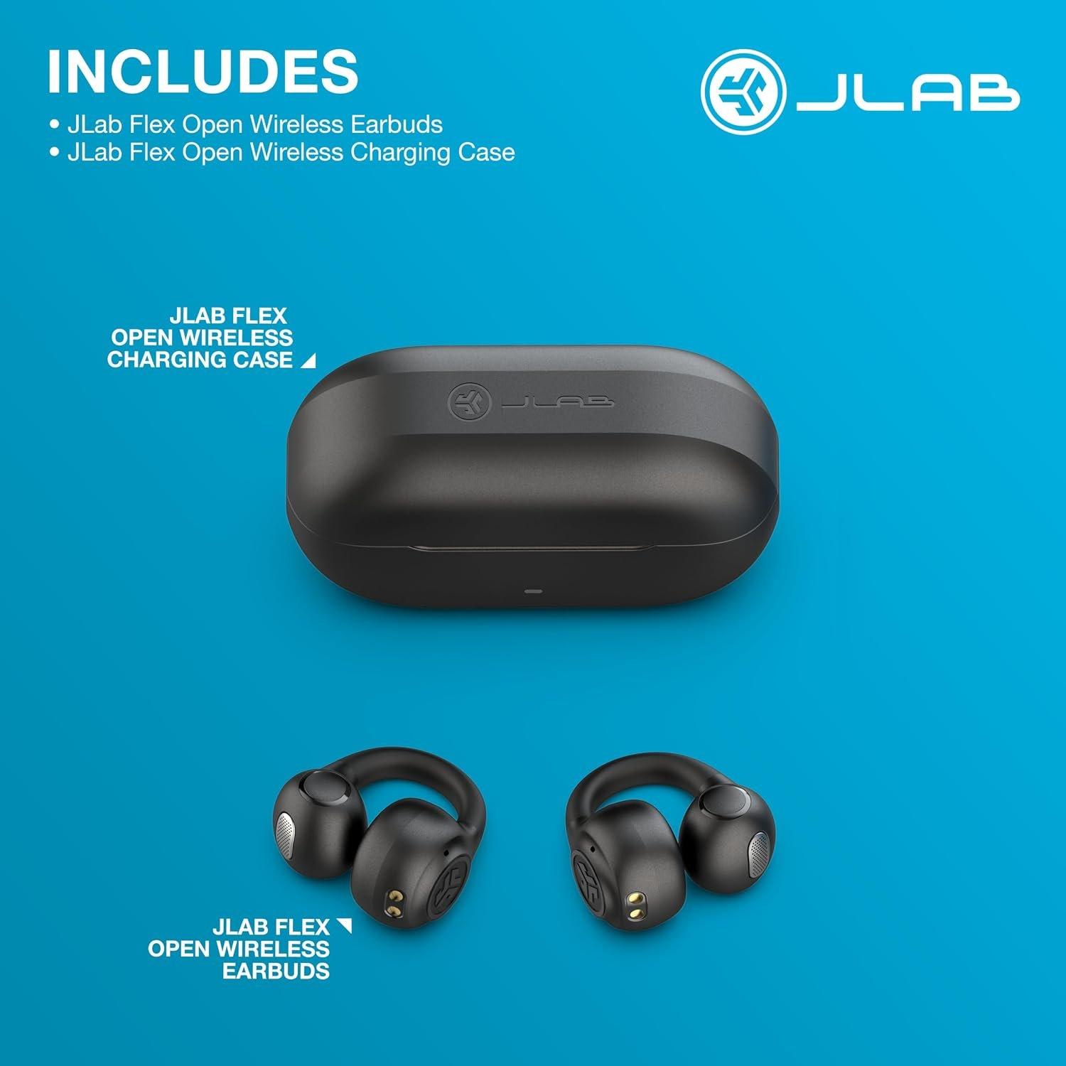 Black - JLab - JLab Flex Open Air Clip Wireless Earbuds - Black - 8