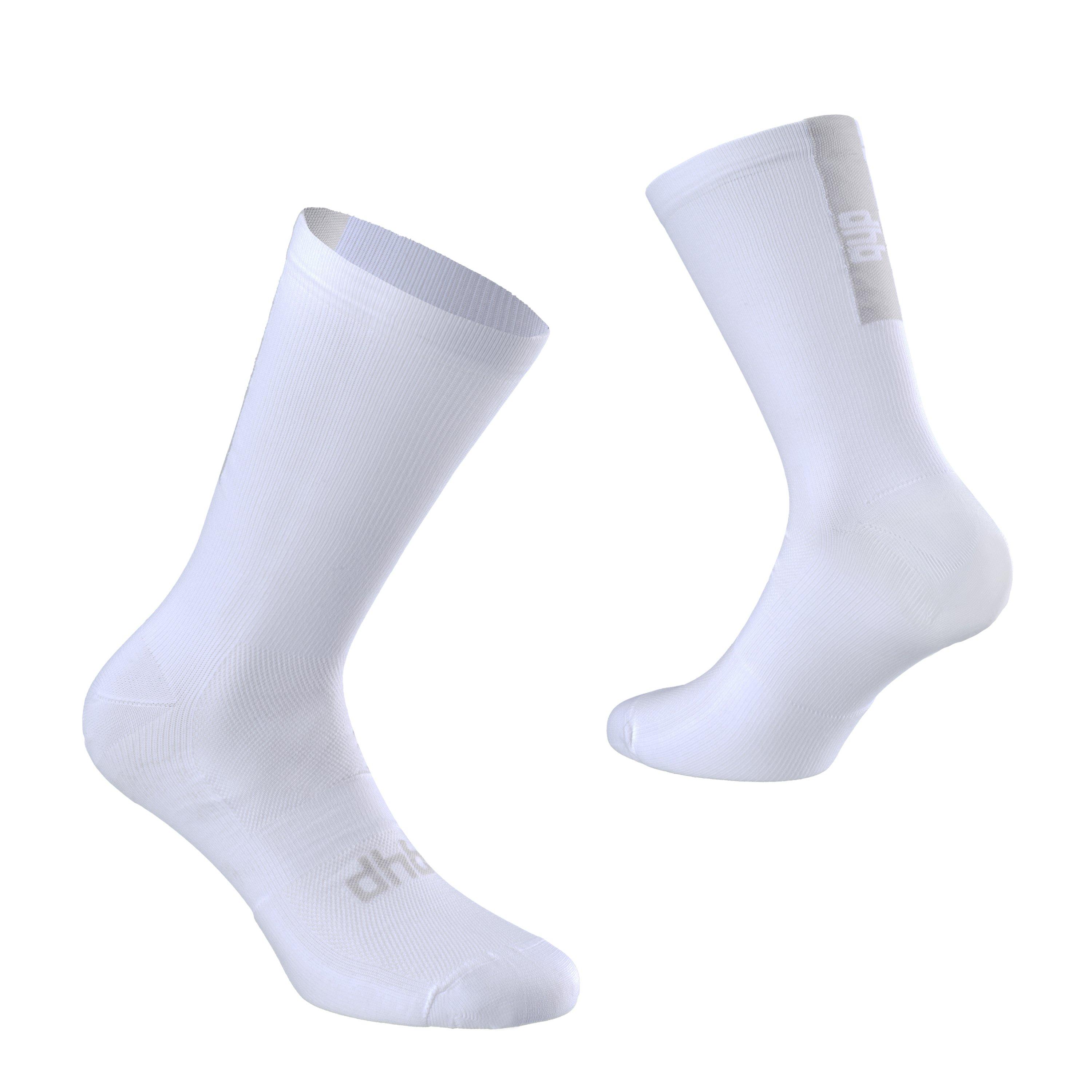 White/Grey - Dhb - dhb Summer Lite Aeron Tall Sock - 1