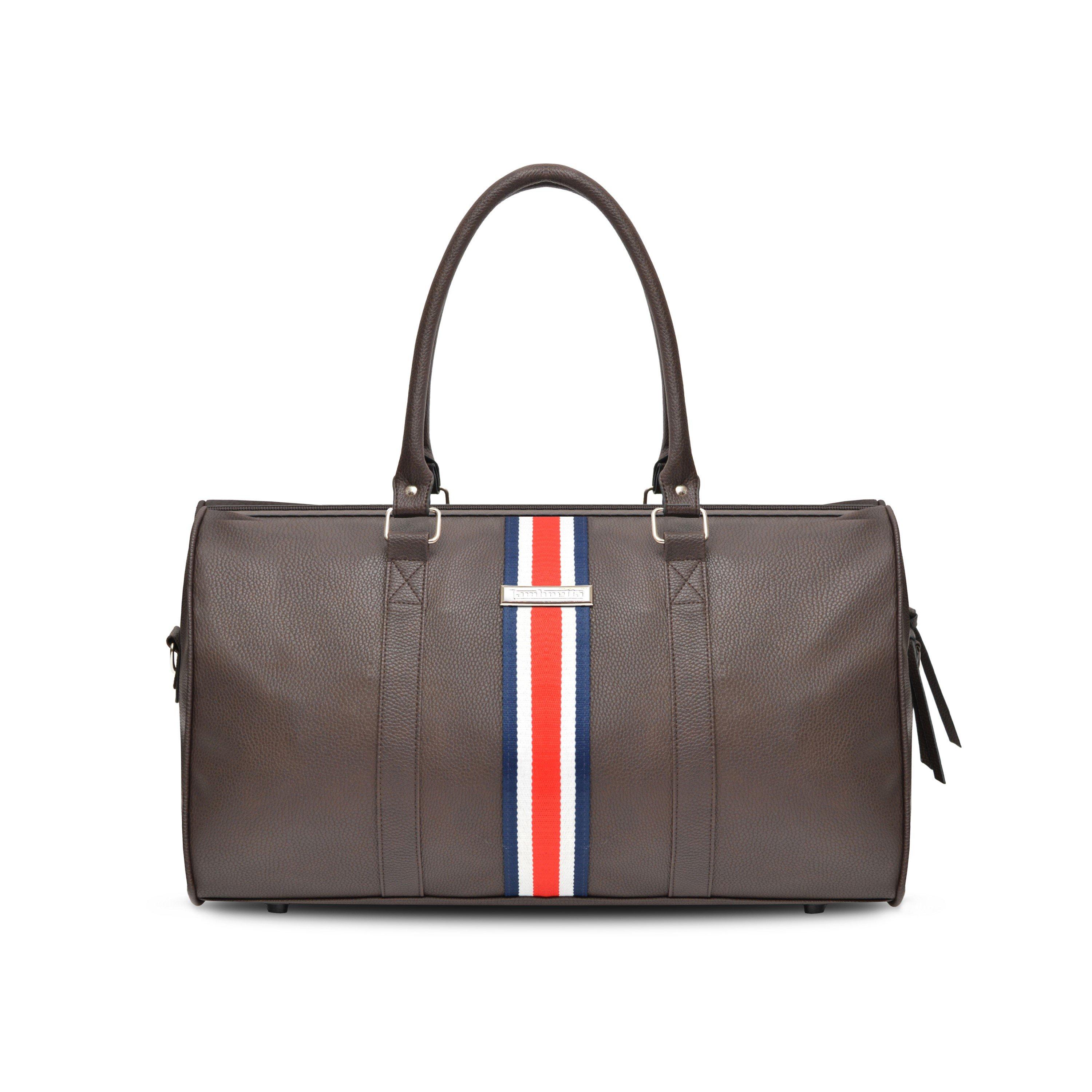 Brown - Lambretta - Men's Vintage Weekend Barrel Bag - 1
