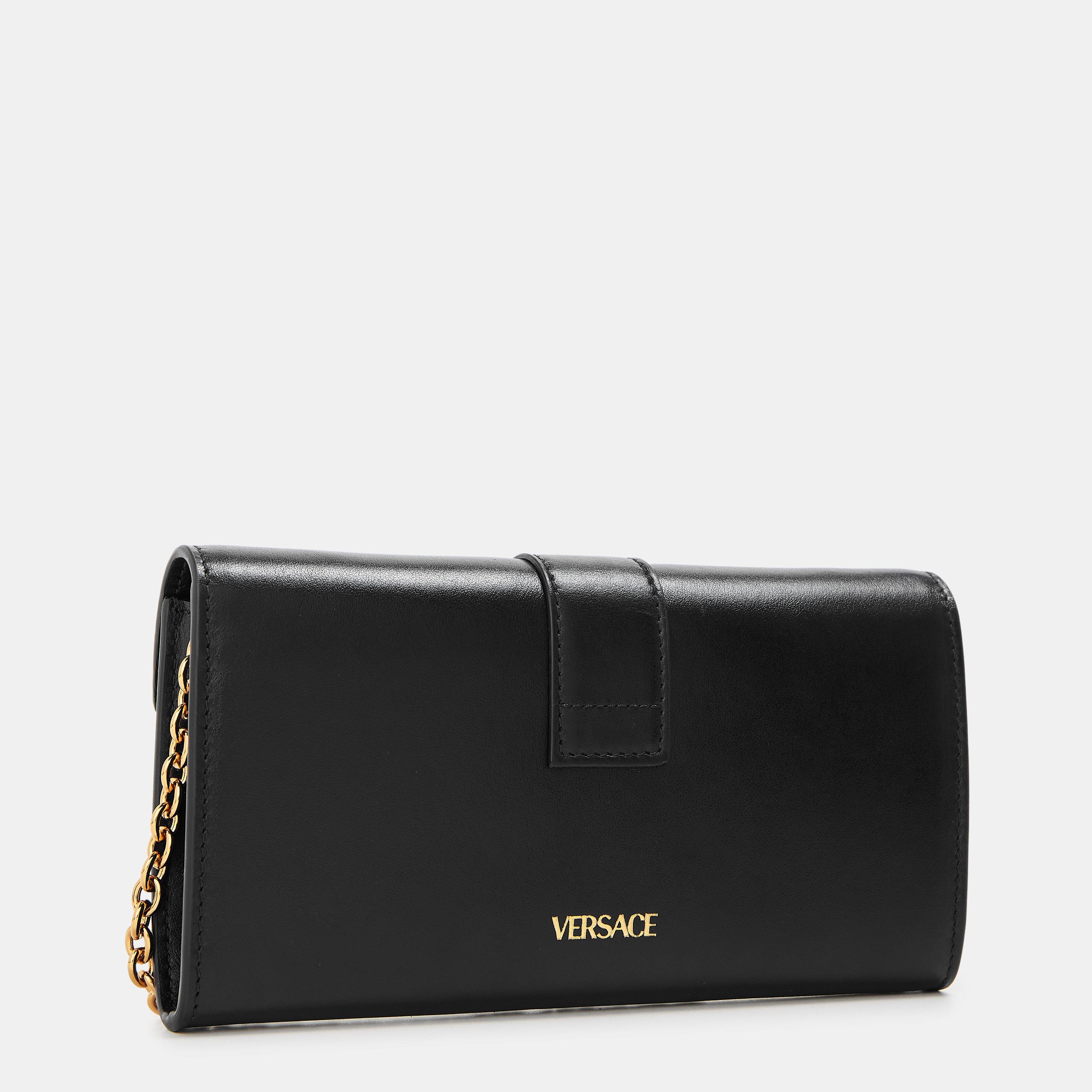 Black/Gold - Versace - Women's V Cross Body Bag - 2