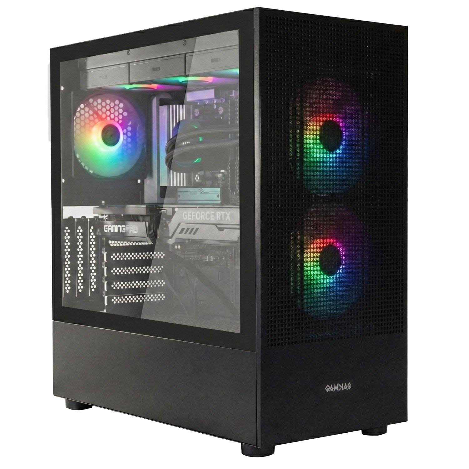 Black - Entity - Entity Aegis - Intel Core i7-14700F Nvidia GeForce RTX 5070Ti Gaming PC - Black - 1