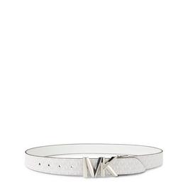 MICHAEL Michael Kors Reversible MK Logo and Leather Waist Belt