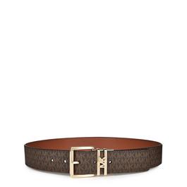 MICHAEL Michael Kors Signature Logo Reversible Belt