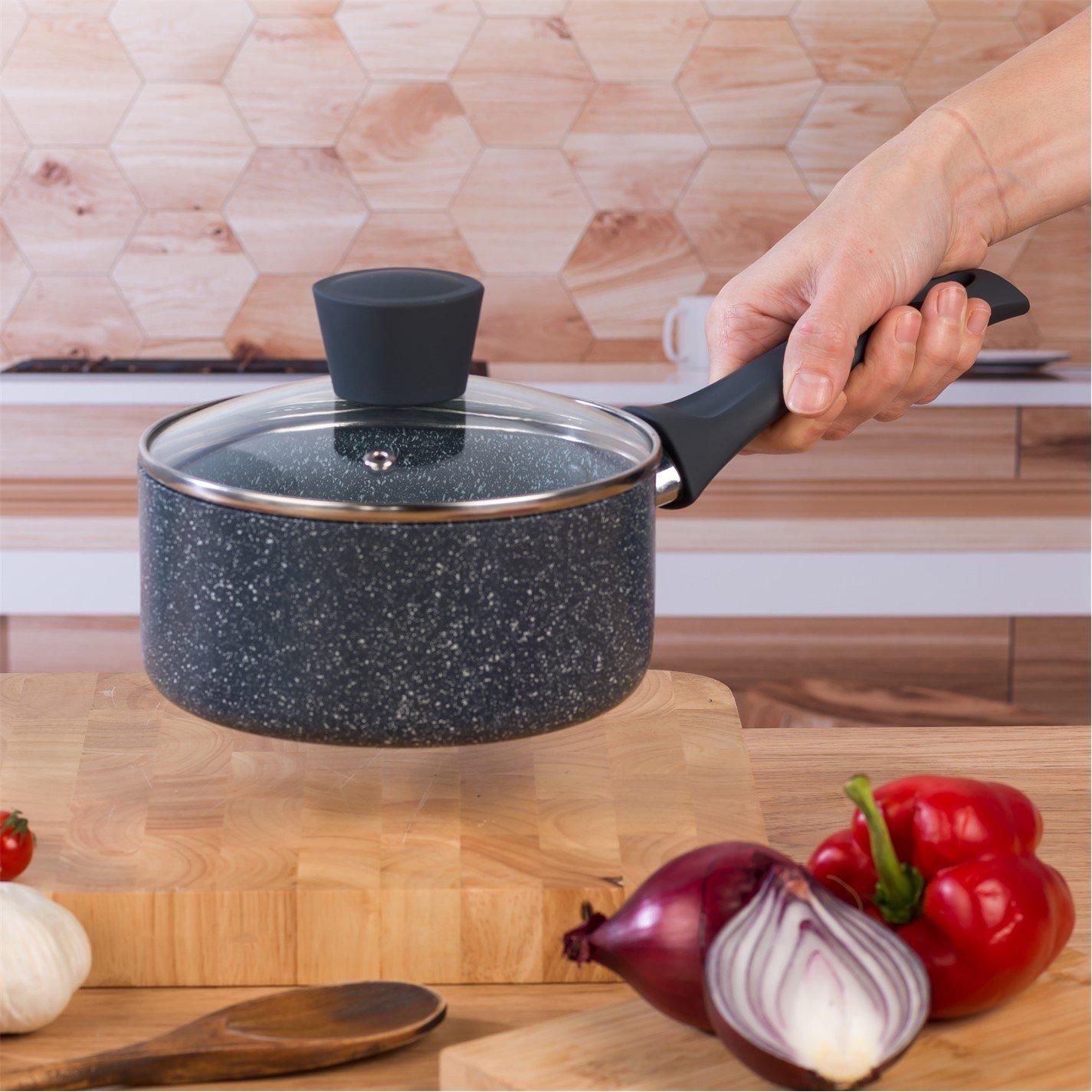 Grey - Russell Hobbs - 16cm Stone Saucepan 00 - 6