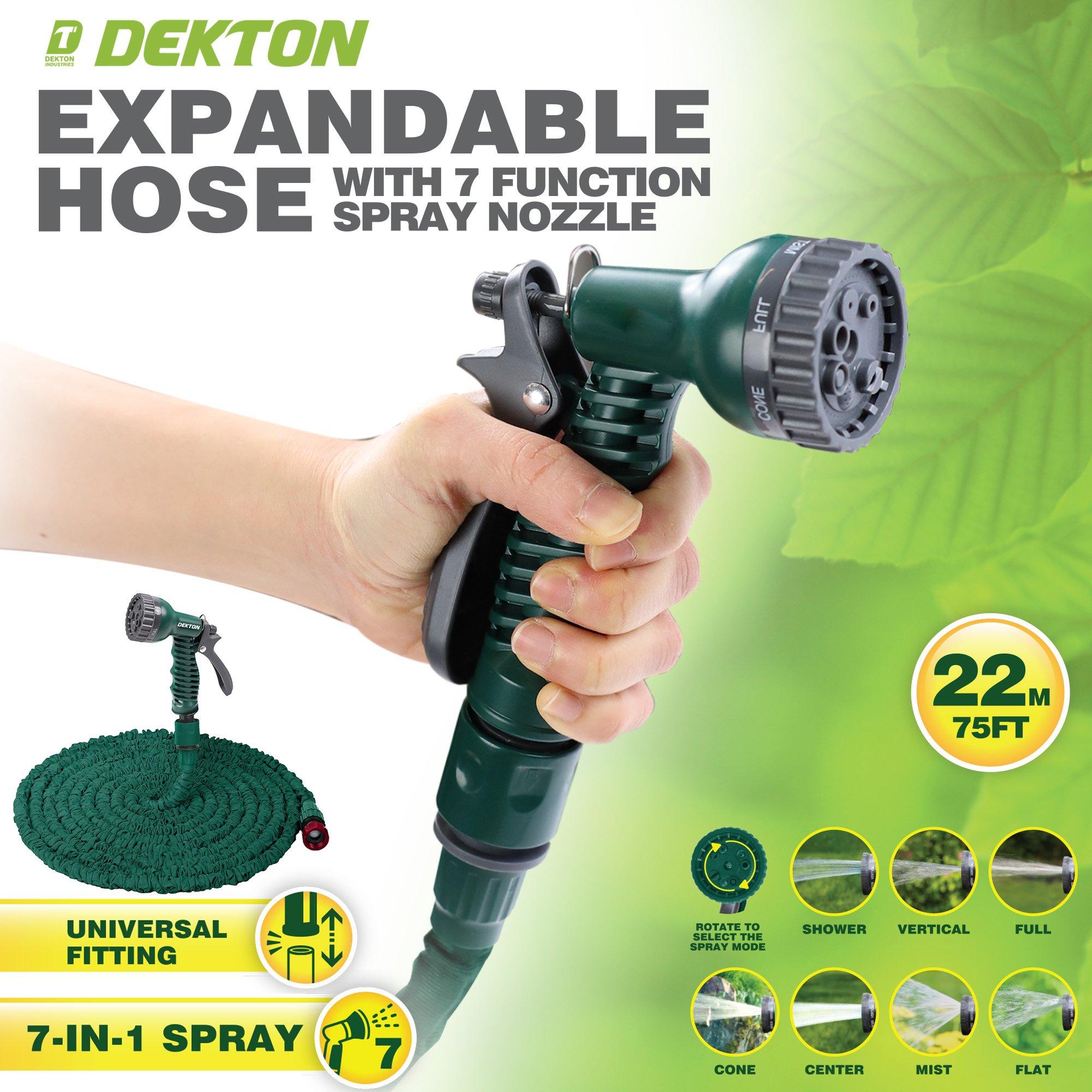 Vert - Dekton - 75Ft Expandable Garden Hose and Spray Gun Set - 5