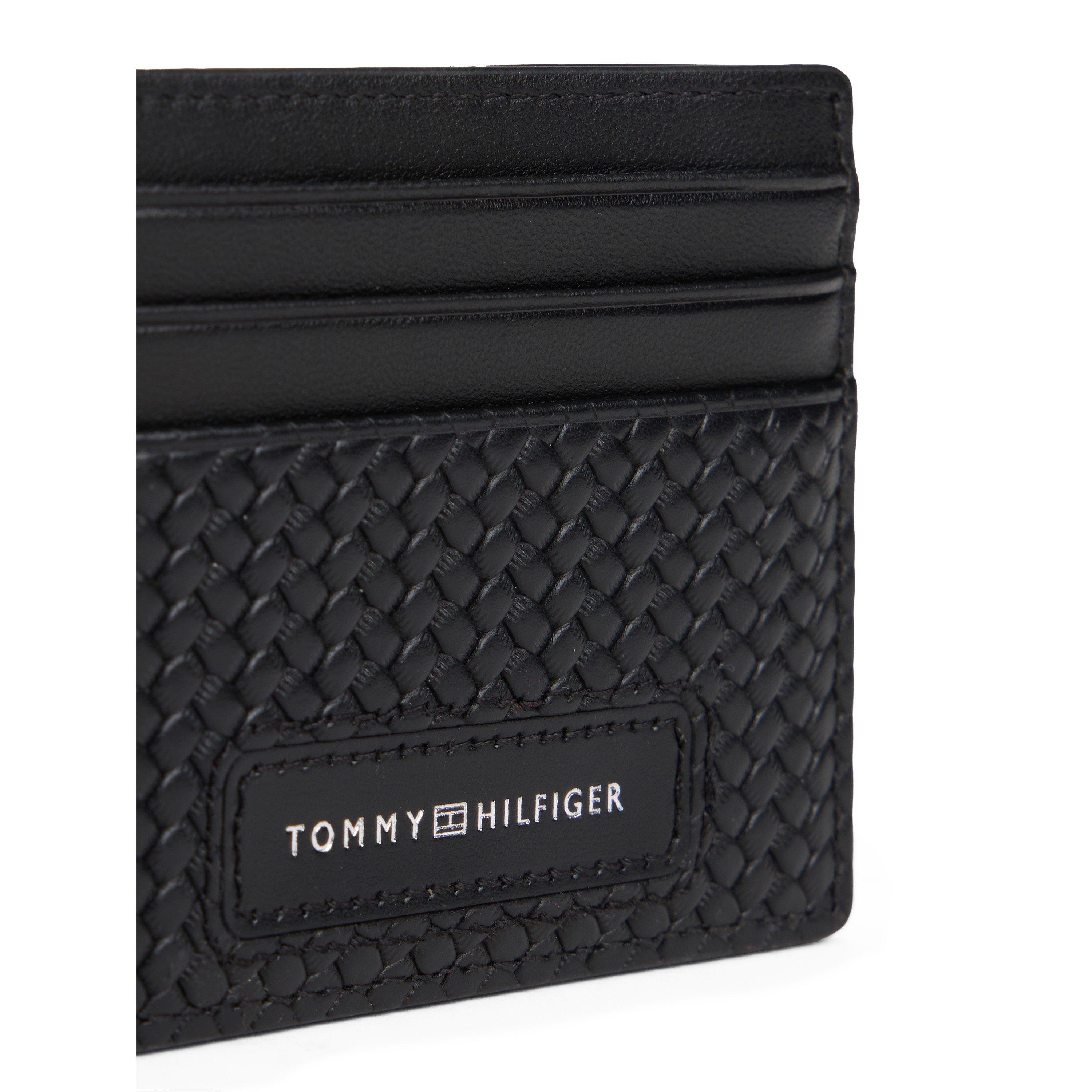 Noir - Tommy Hilfiger - Men's Woven Texture Credit Card Holders - 3