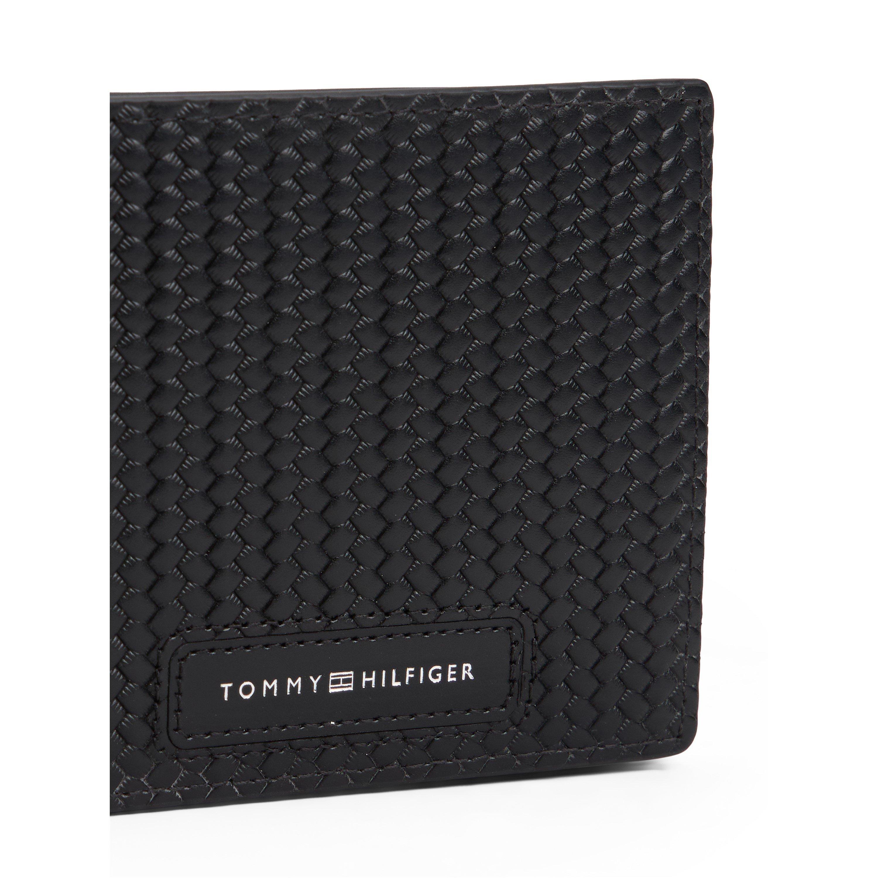 Nero - Tommy Hilfiger - Men's Woven Texture Billfold Wallet with Coin Pocket - 3
