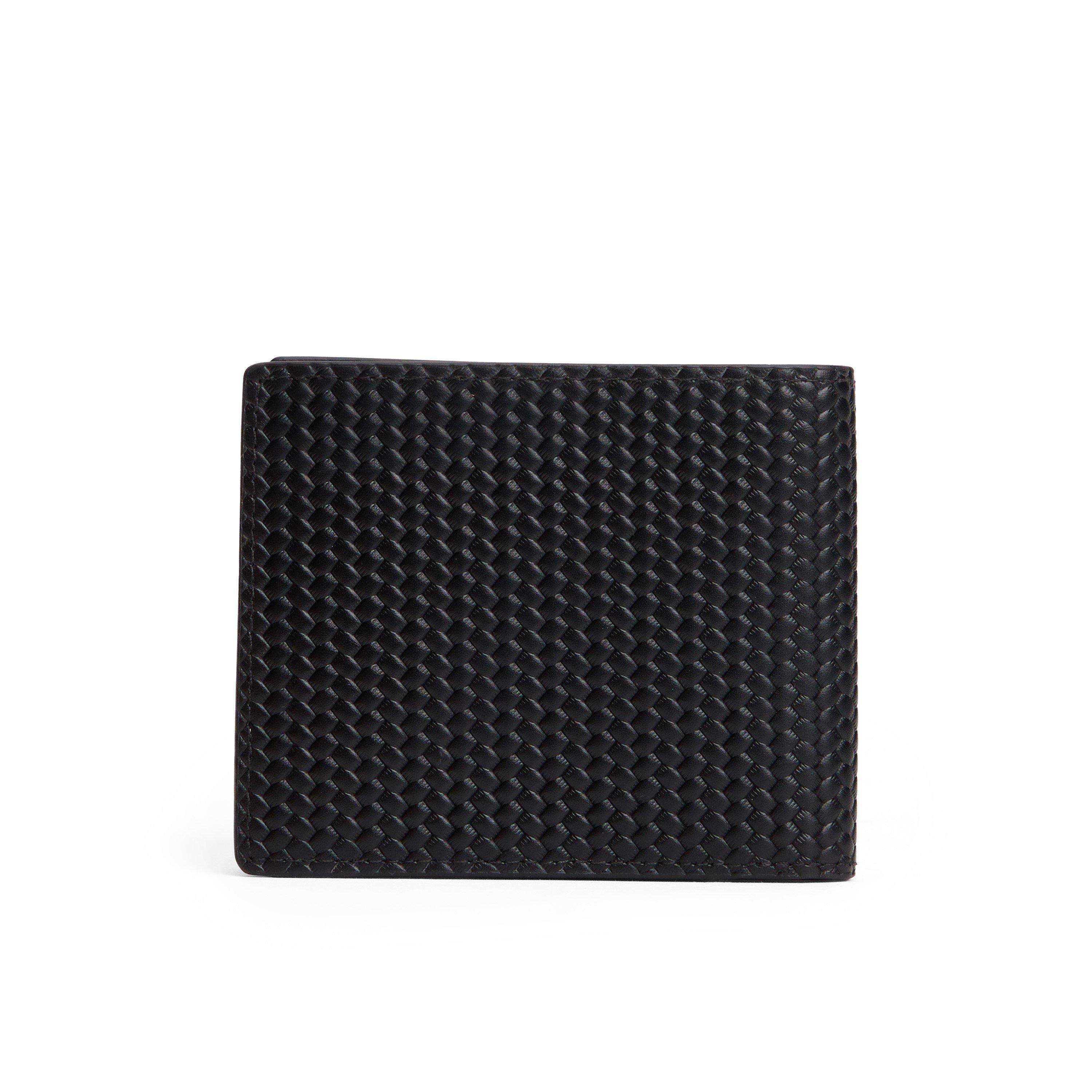 Nero - Tommy Hilfiger - Men's Woven Texture Billfold Wallet with Coin Pocket - 4