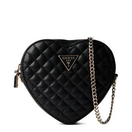 Guess Rianee Quilted Heart Crossbody Bag