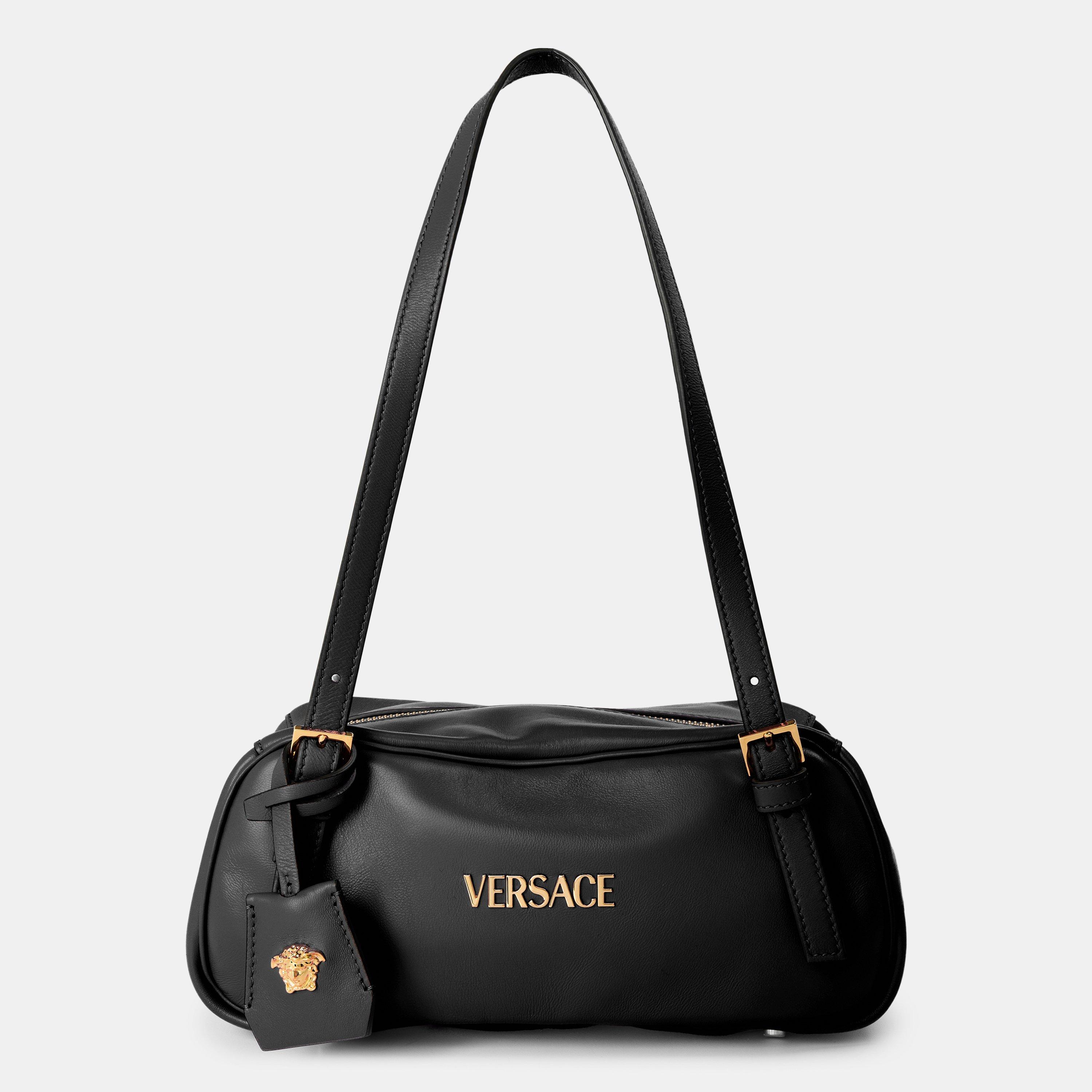 Black/Gold - Versace - Women's Shoulder Bag - 1