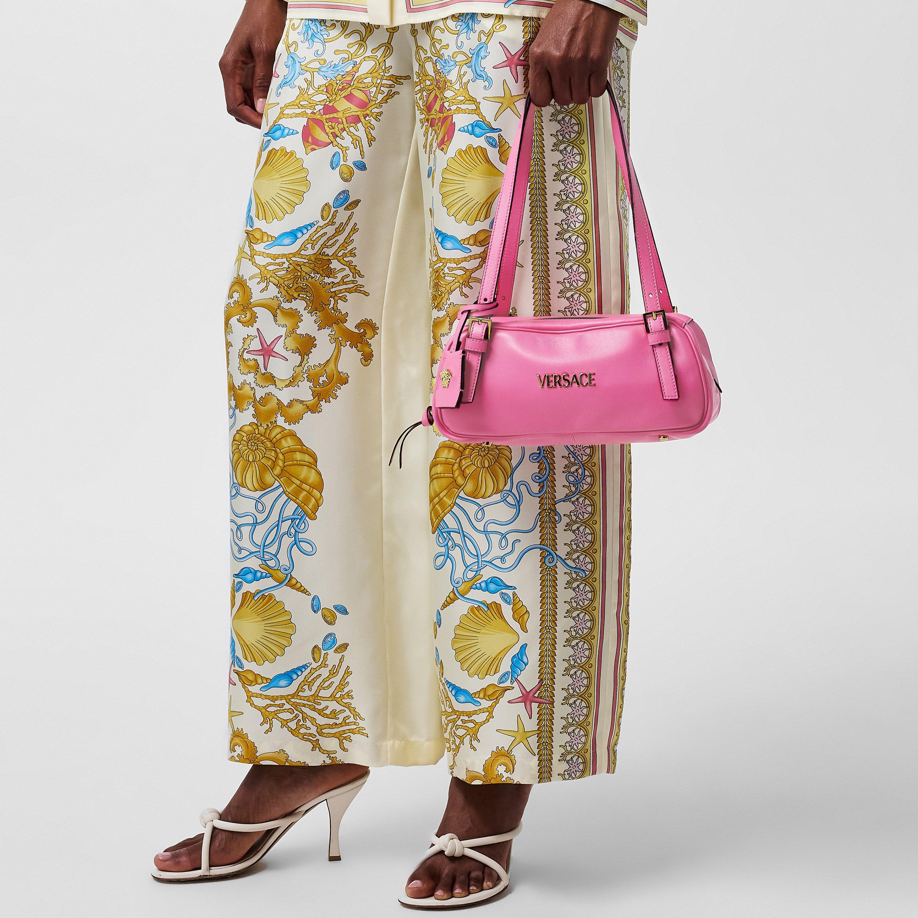 Pink/Gold - Versace - Women's Shoulder Bag - 3