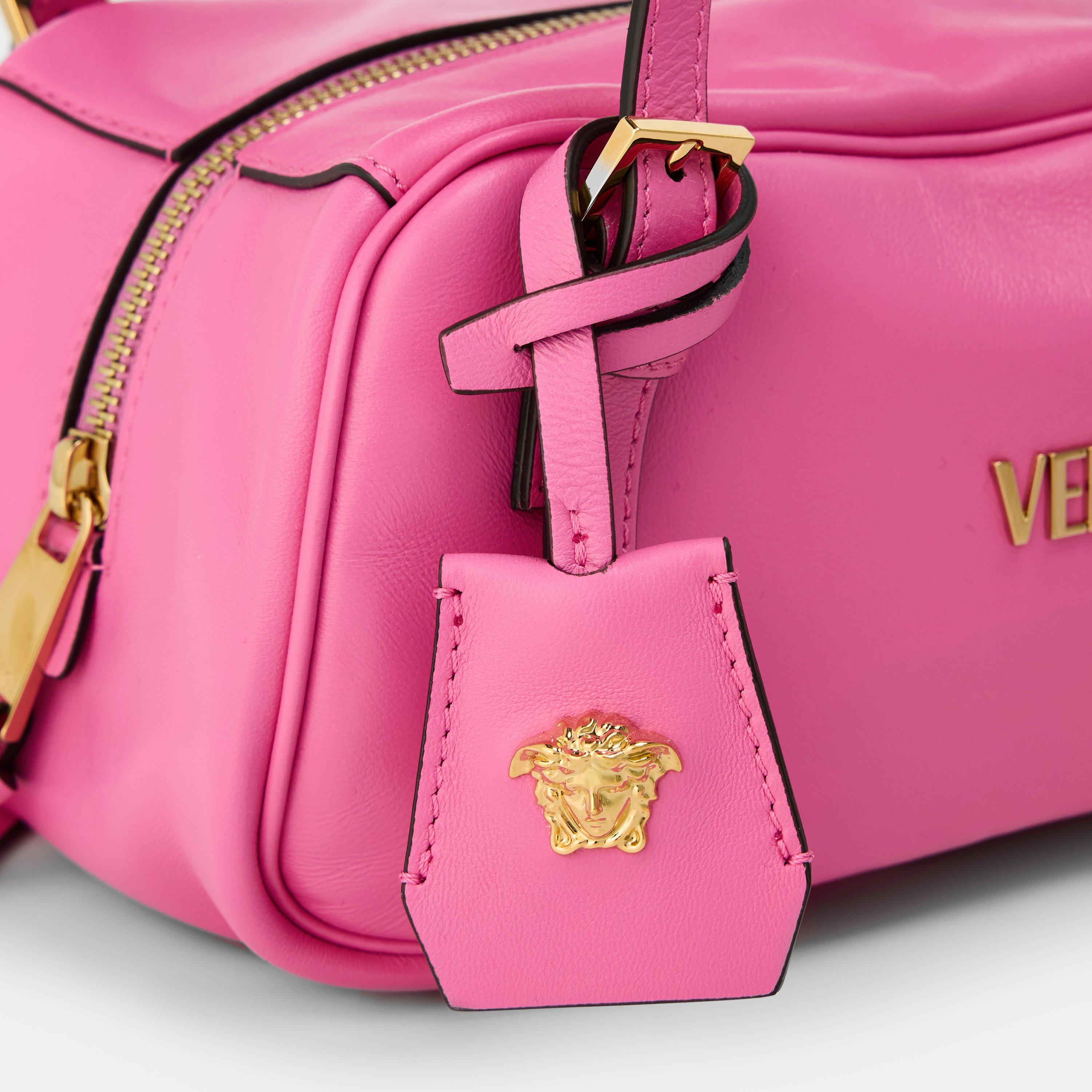 Pink/Gold - Versace - Women's Shoulder Bag - 4