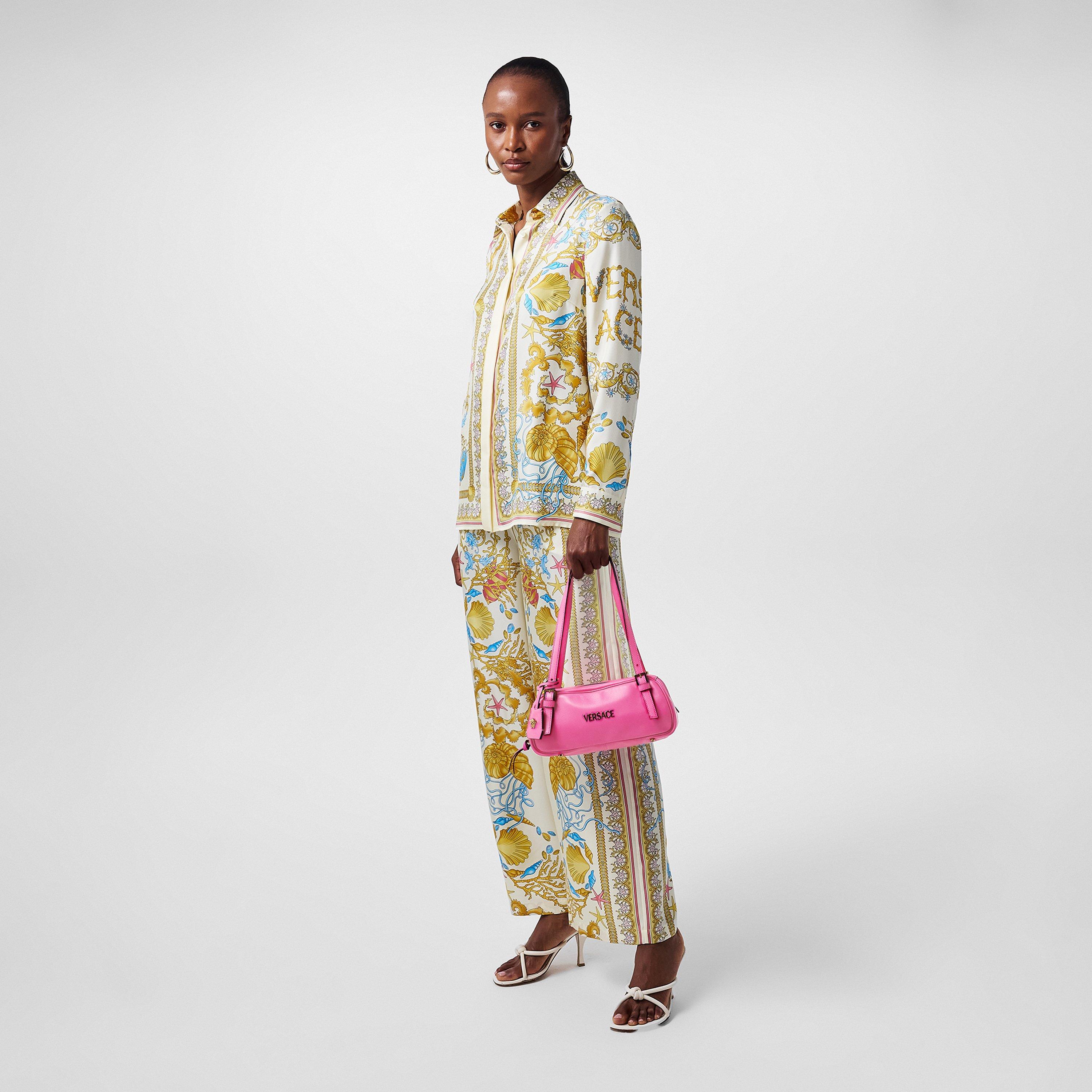 Pink/Gold - Versace - Women's Shoulder Bag - 6