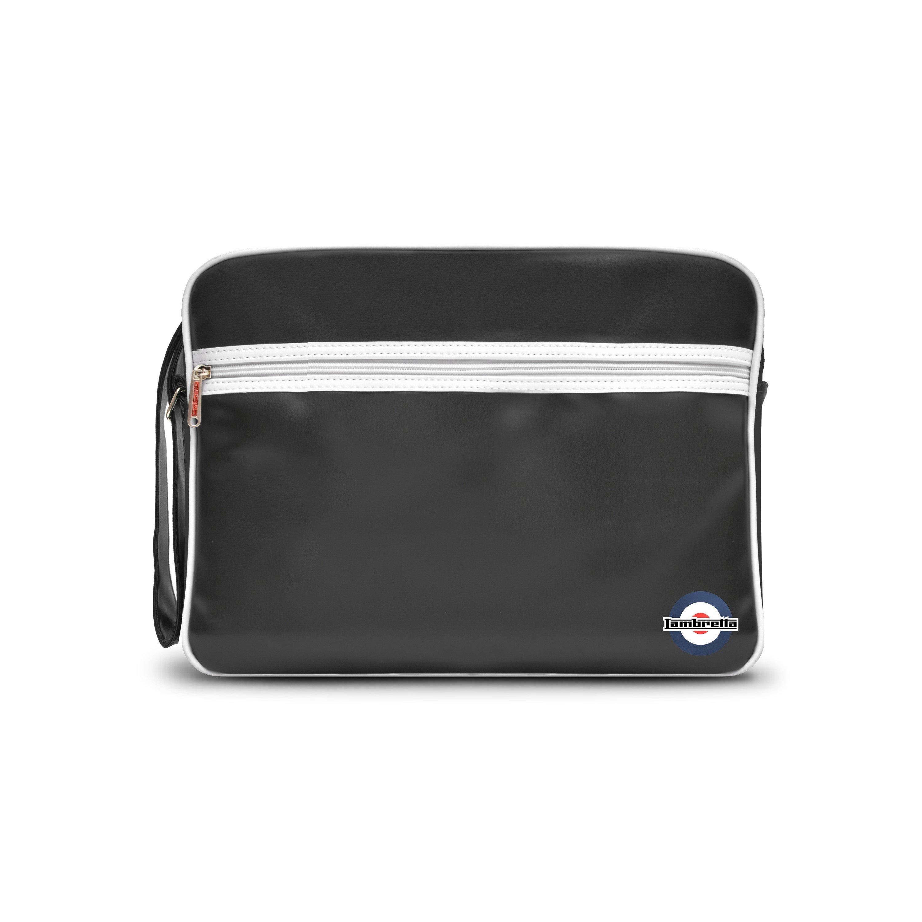 Black/White - Lambretta - Men's Retro Flight Bag - 1