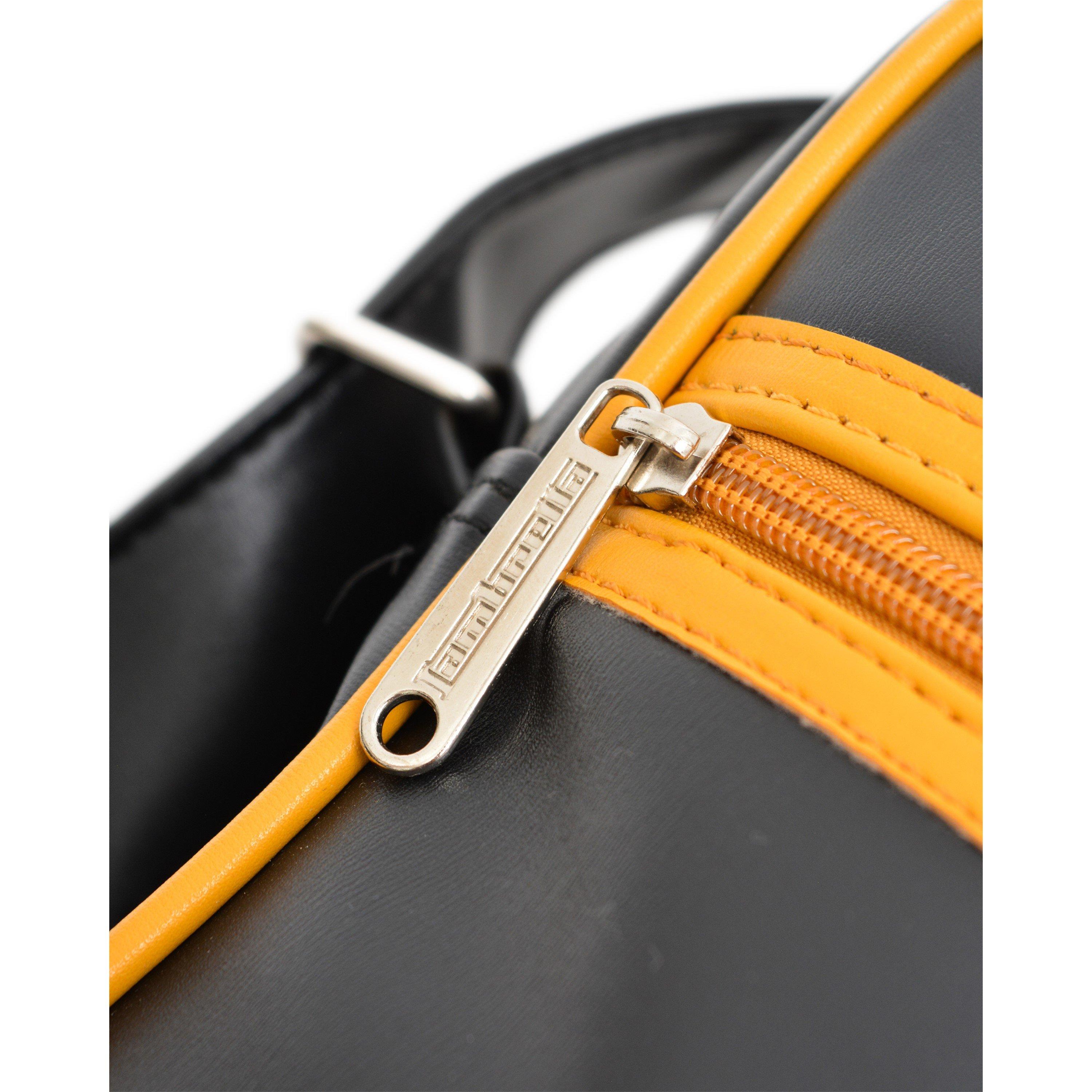 Black/Mustard - Lambretta - Men's Retro Flight Bag - 4