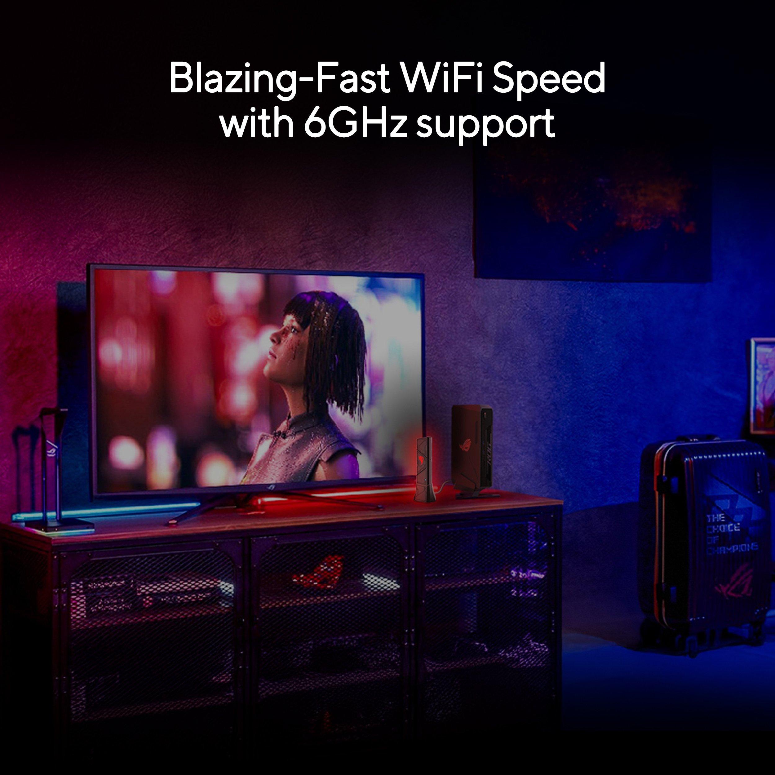 Zwart - ASUS - ASUS ROG USB-BE92 Tri-band WiFi 7 USB adapter Compatible with Type A and C - 3