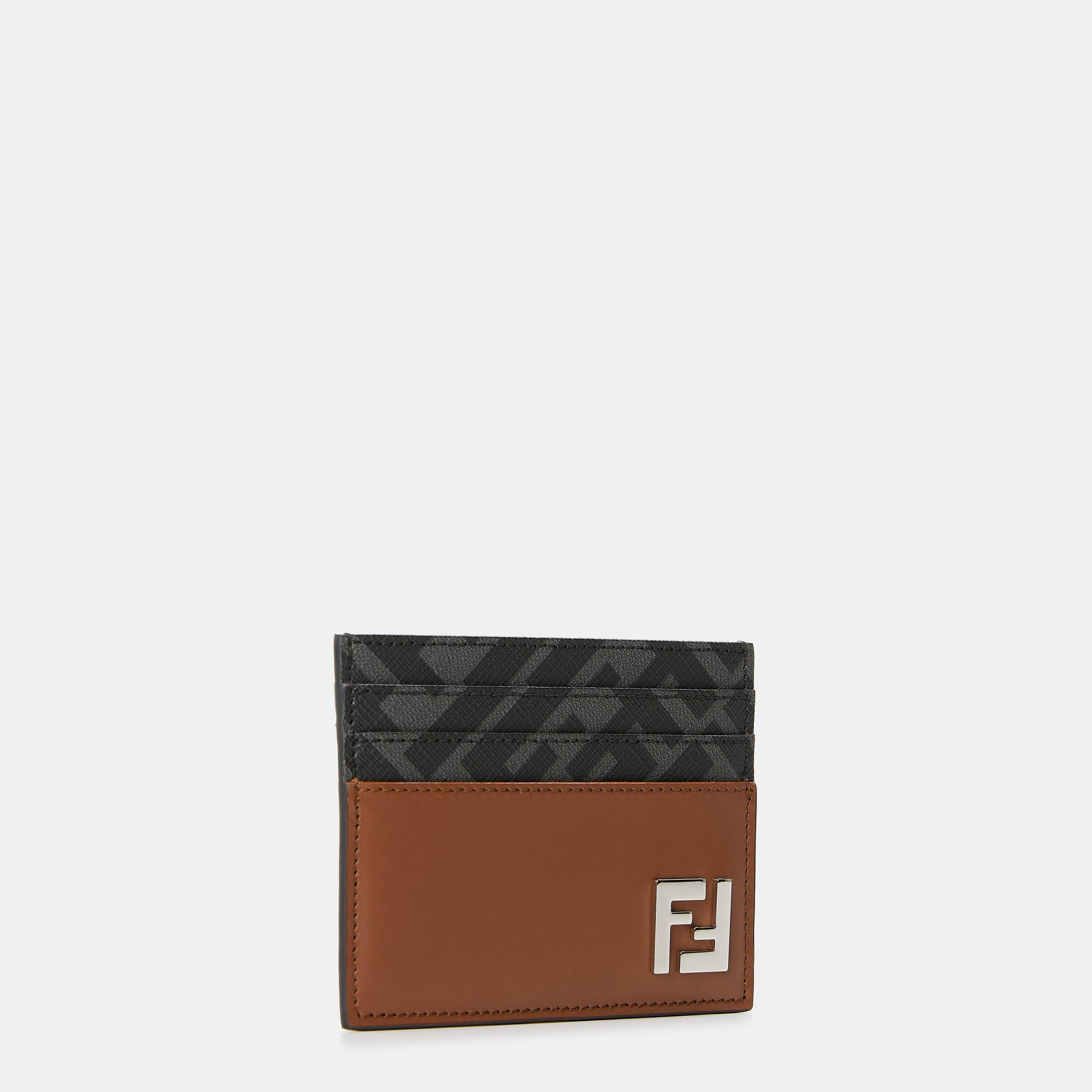 Brown - Fendi - Men's Bi-Colour Card Holders - 3