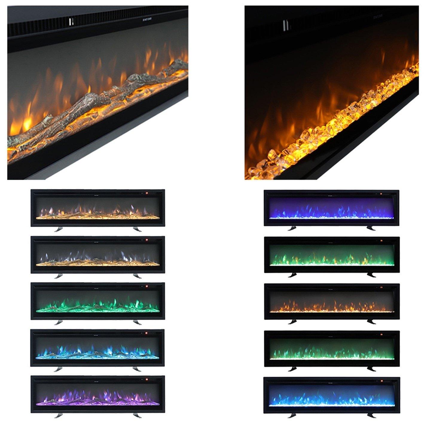 Black - Kabinet UK - 40/50/60 Inch 1500W Electric Fireplace - 5