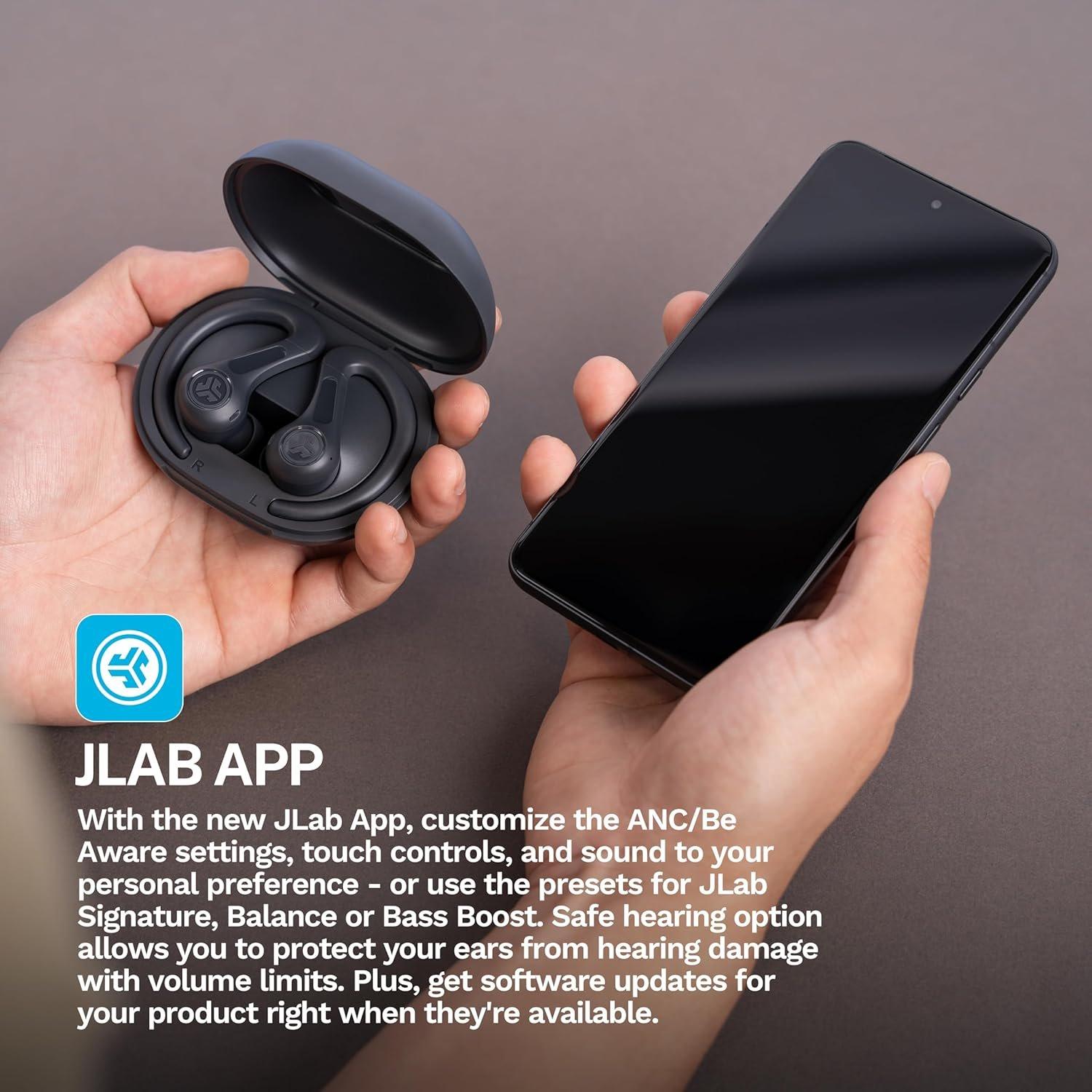 Graphite - JLab - JLab Jbuds Sport  ANC 4  Earbuds- Graphite - 6