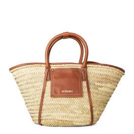 Jacquemus Women's Textured Palm Leaf Le Panier Soli Tote Bag
