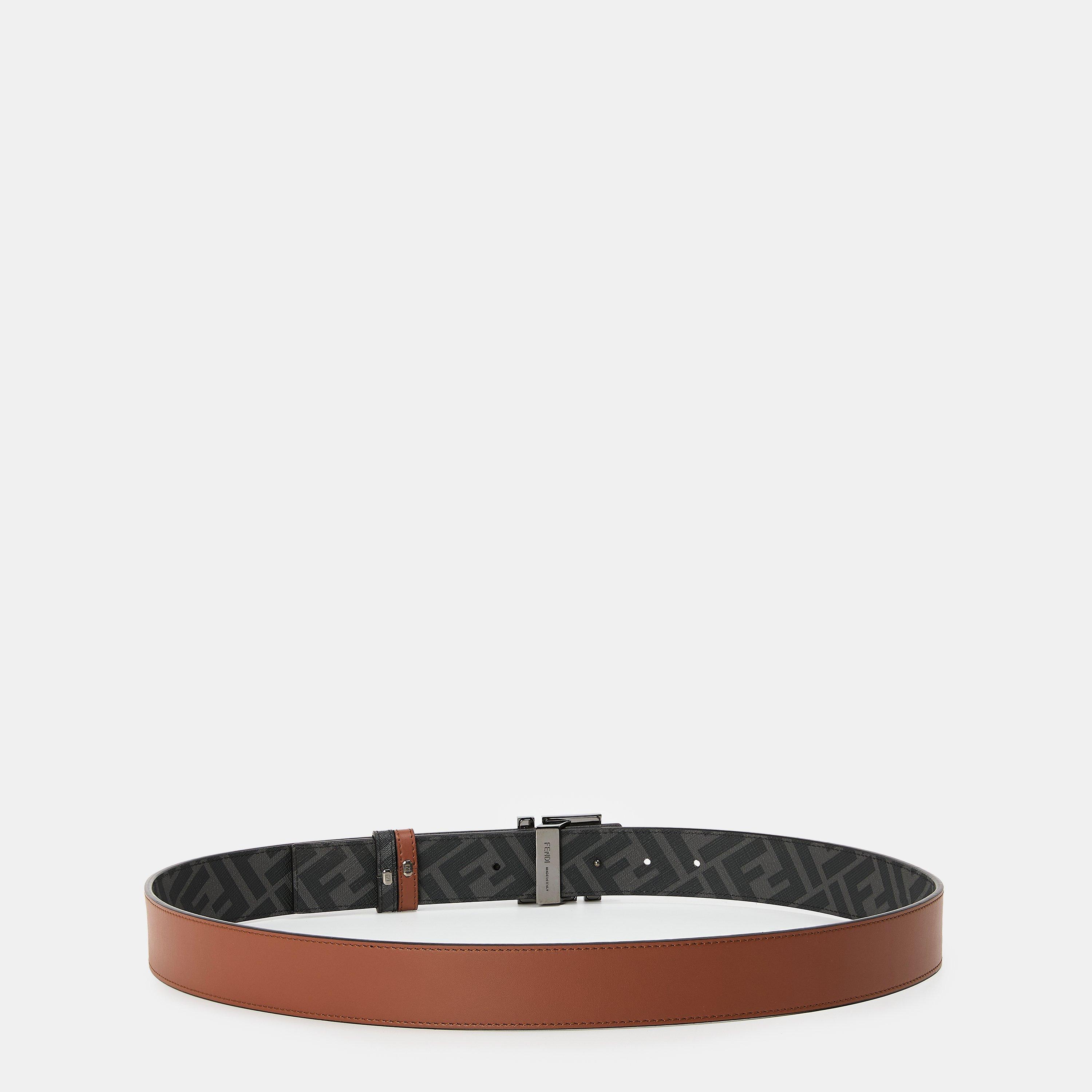 Brown - Fendi - Men's Leather Belt - 2