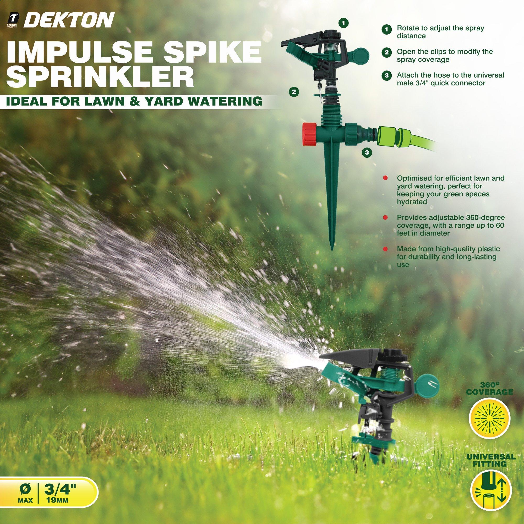 Groen/Rood - Dekton - Impulse Spike Garden Sprinkler - 3
