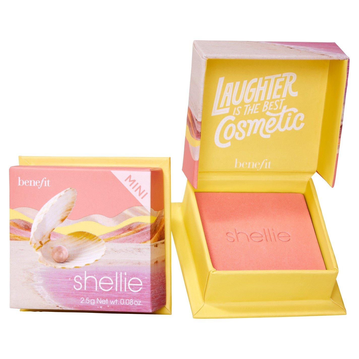 Benefit Women's Medium Pink Shellie Warm Seashell-Pink Powder Blusher Mini