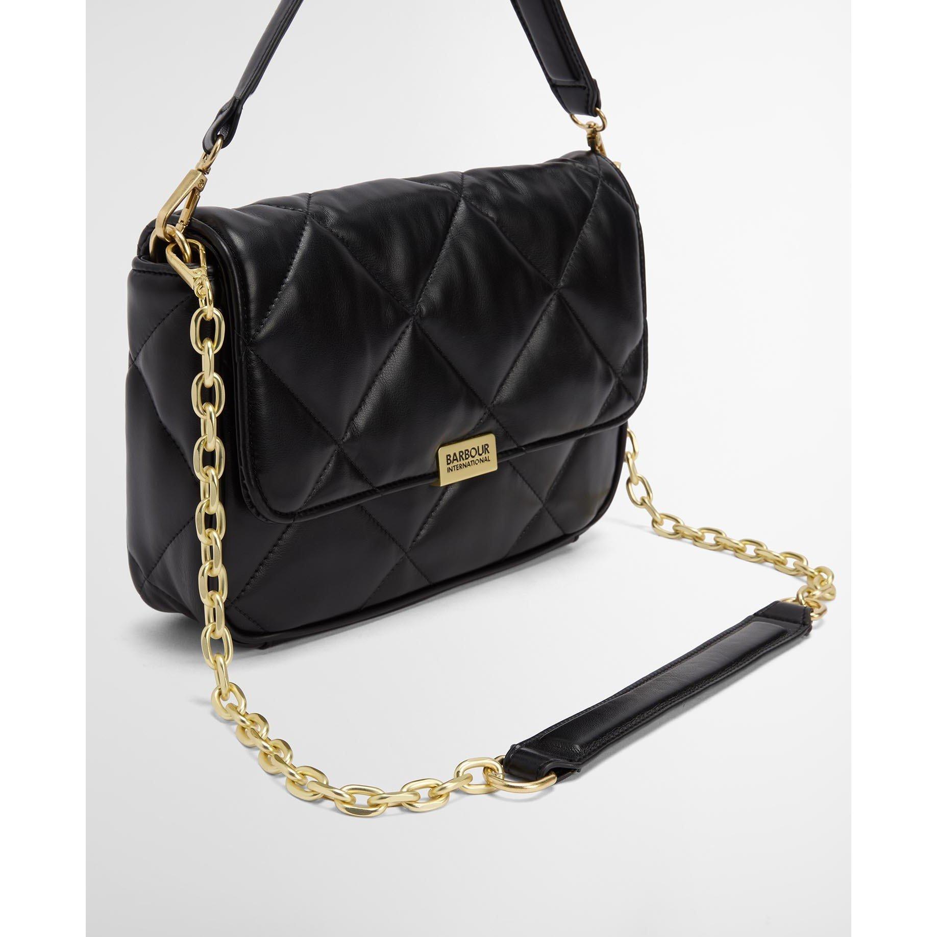 Black - Barbour International - Soft Quilted Shoulder Bag - 6