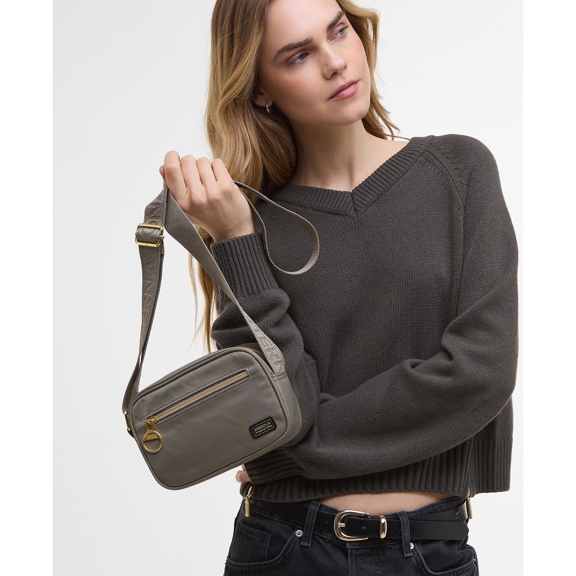 Dusky Khaki - Barbour International - Boulevard Micro Crossbody Bag - 2