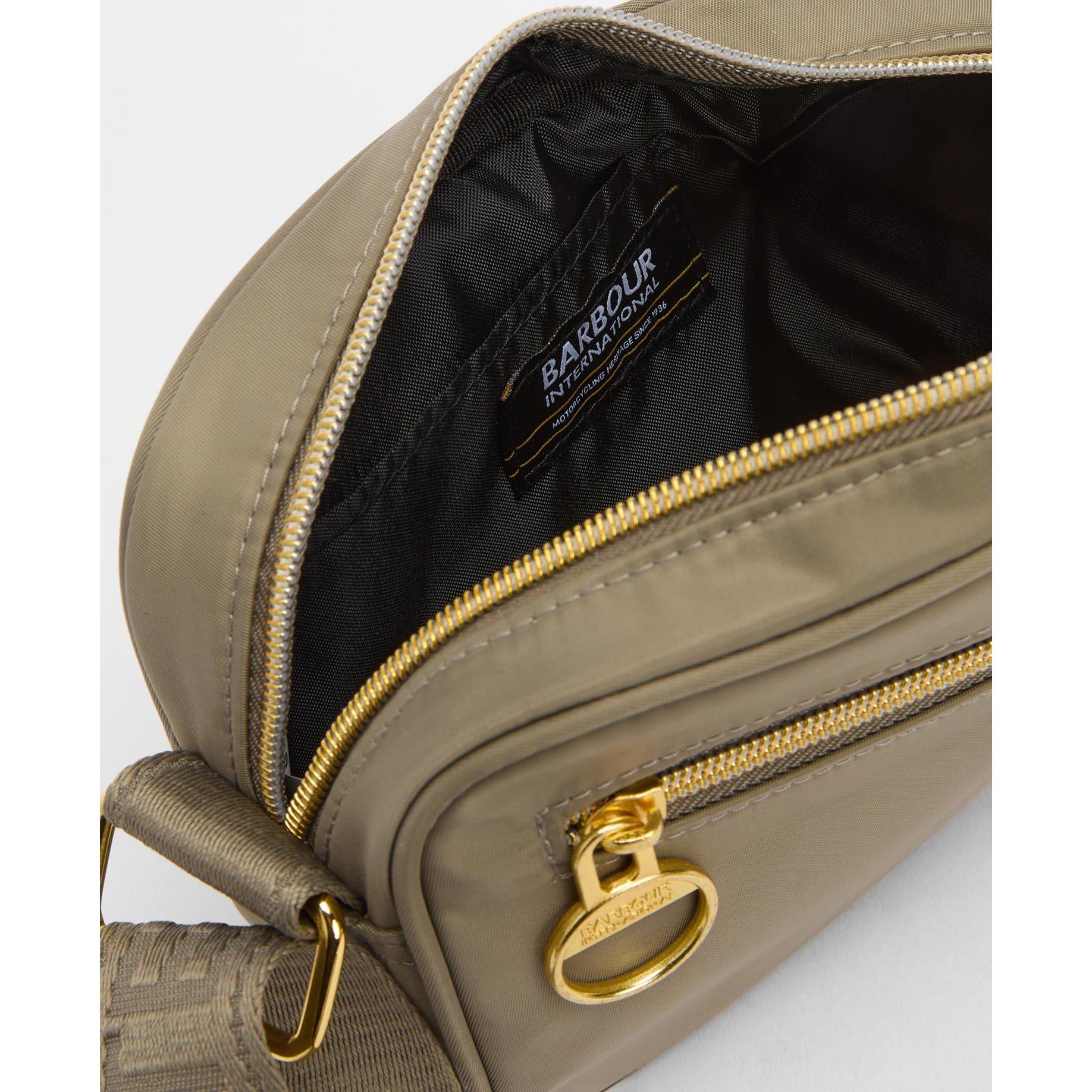 Dusky Khaki - Barbour International - Boulevard Micro Crossbody Bag - 8