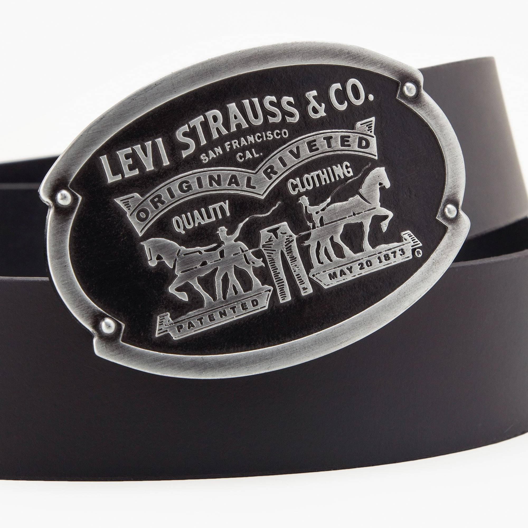 Caviar - Levis - Men's Billy Plaque Leather Belt - 3