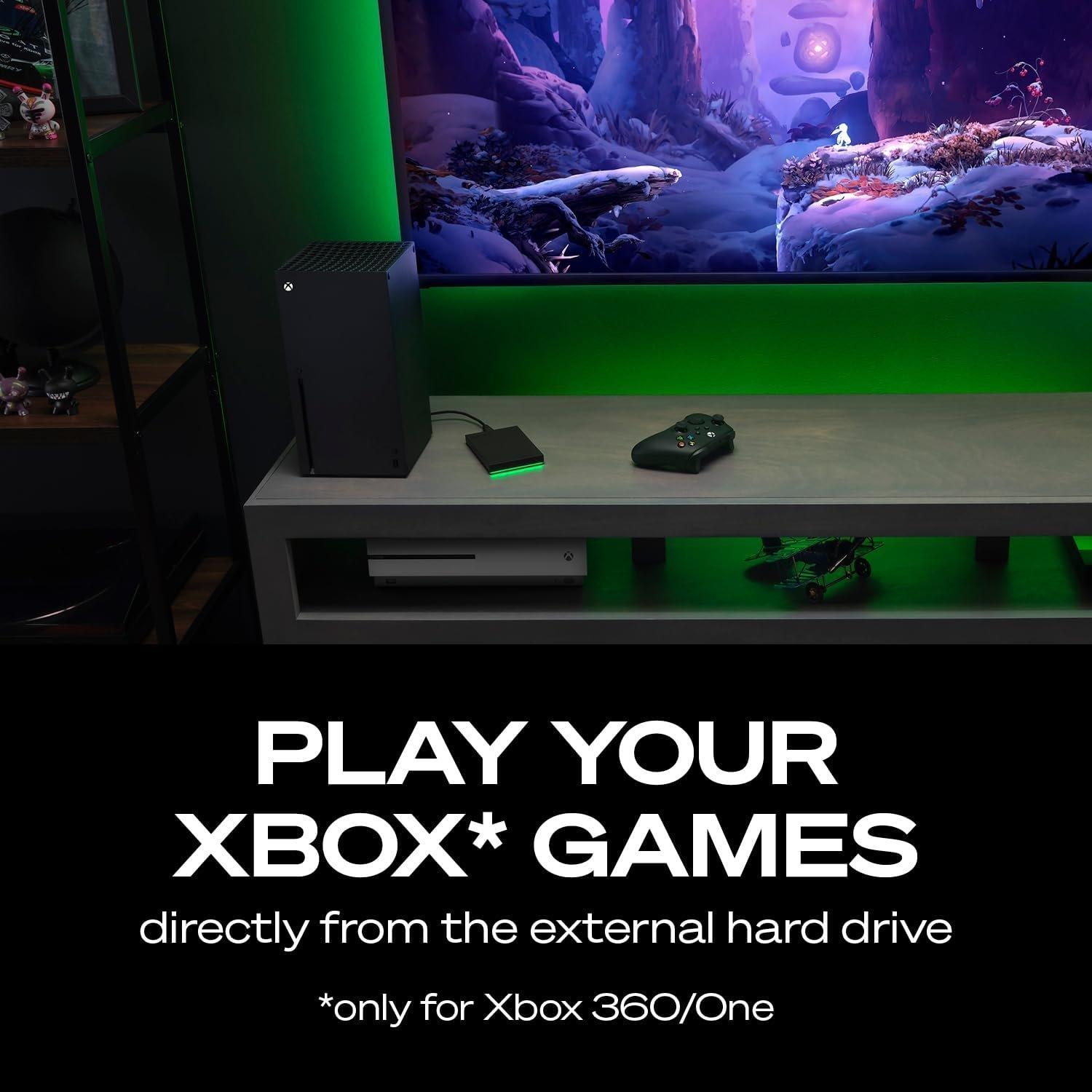 Black - Seagate - Seagate Game Drive for Xbox 2TB External Hard Drive Portable - 3