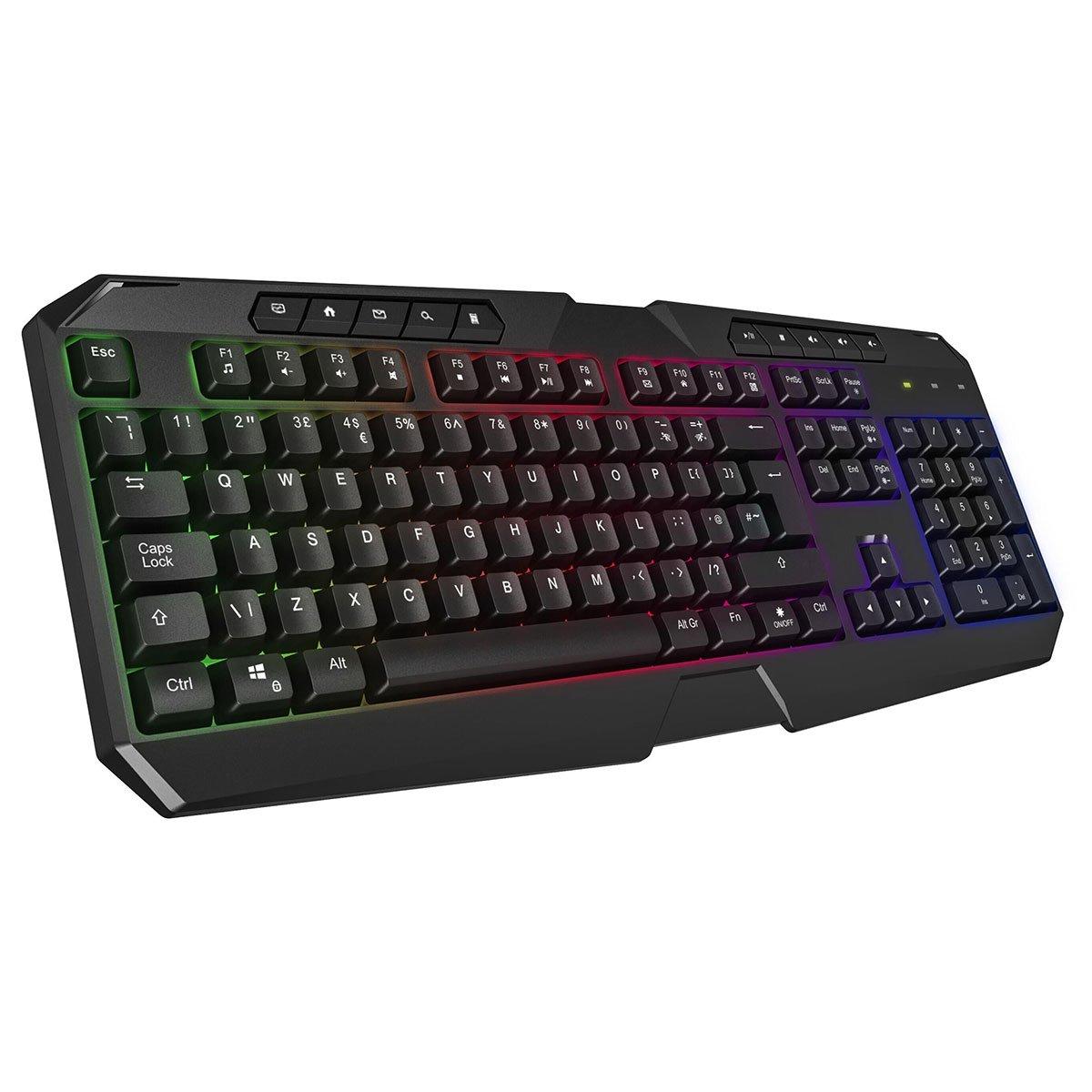 Schwarz - CiT - CiT Avenger Rainbow Keyboard and Mouse Kit - 2