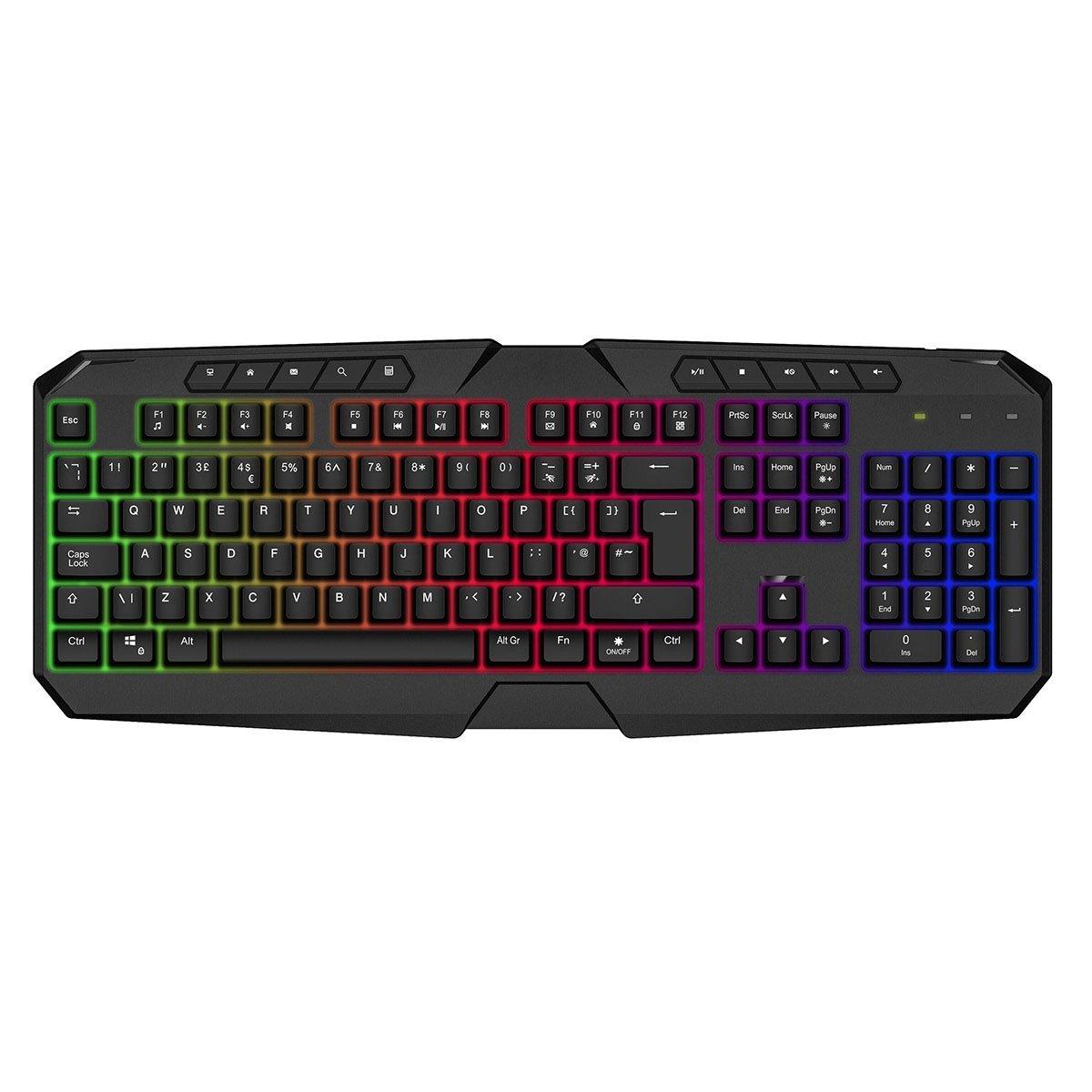 Schwarz - CiT - CiT Avenger Rainbow Keyboard and Mouse Kit - 3