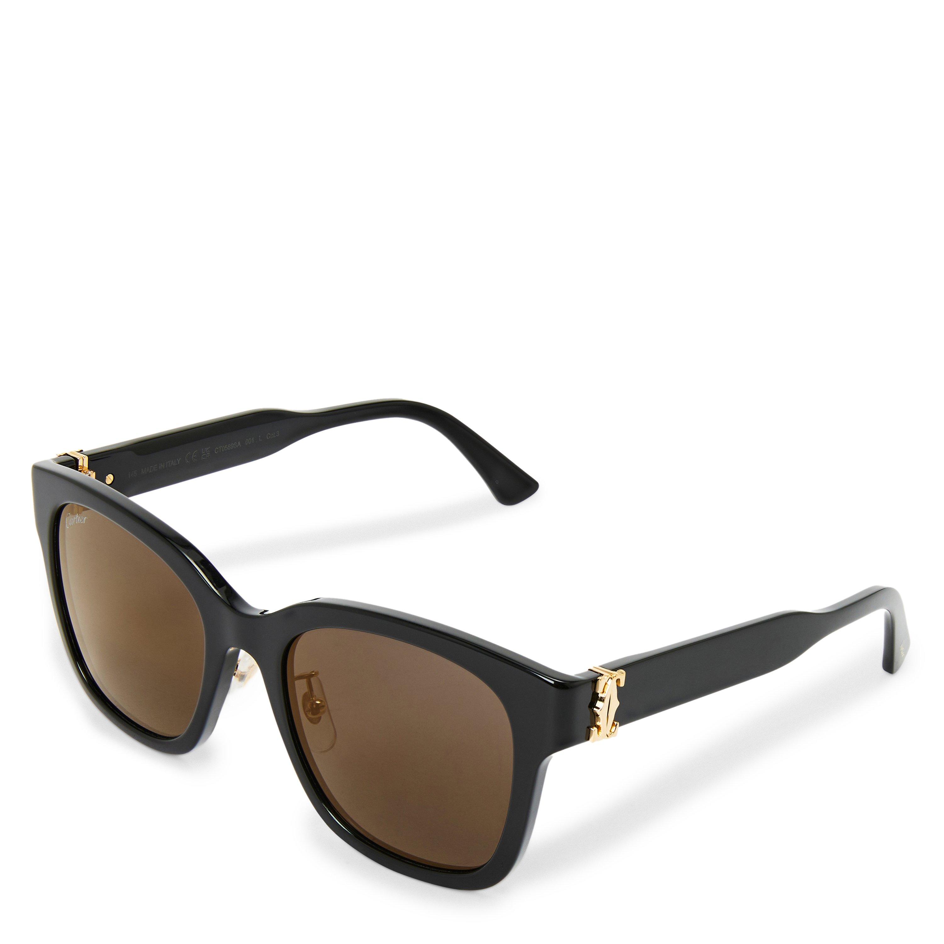 Black/Grey - Cartier - Women's Wayfarer Sunglasses - 1