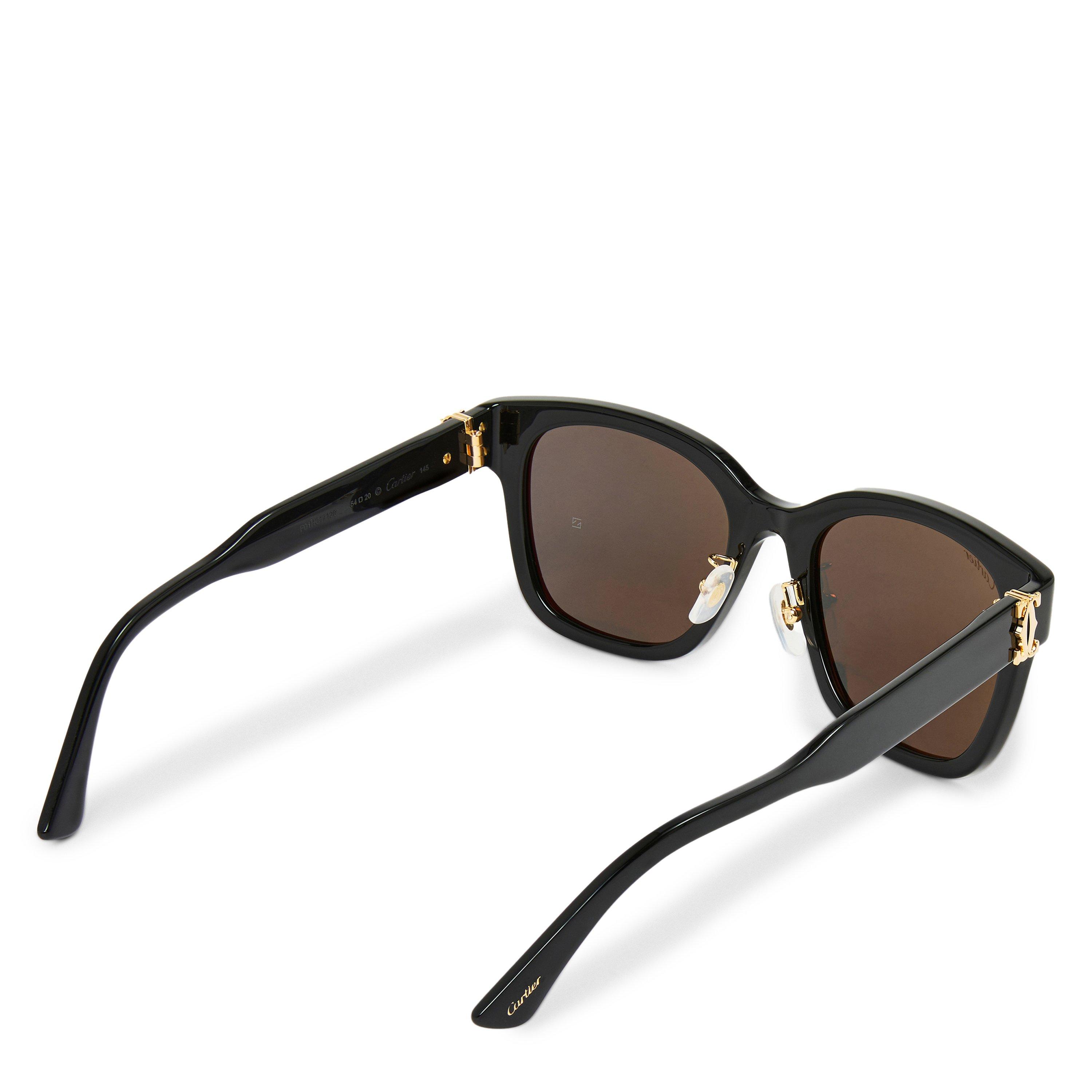 Black/Grey - Cartier - Women's Wayfarer Sunglasses - 2