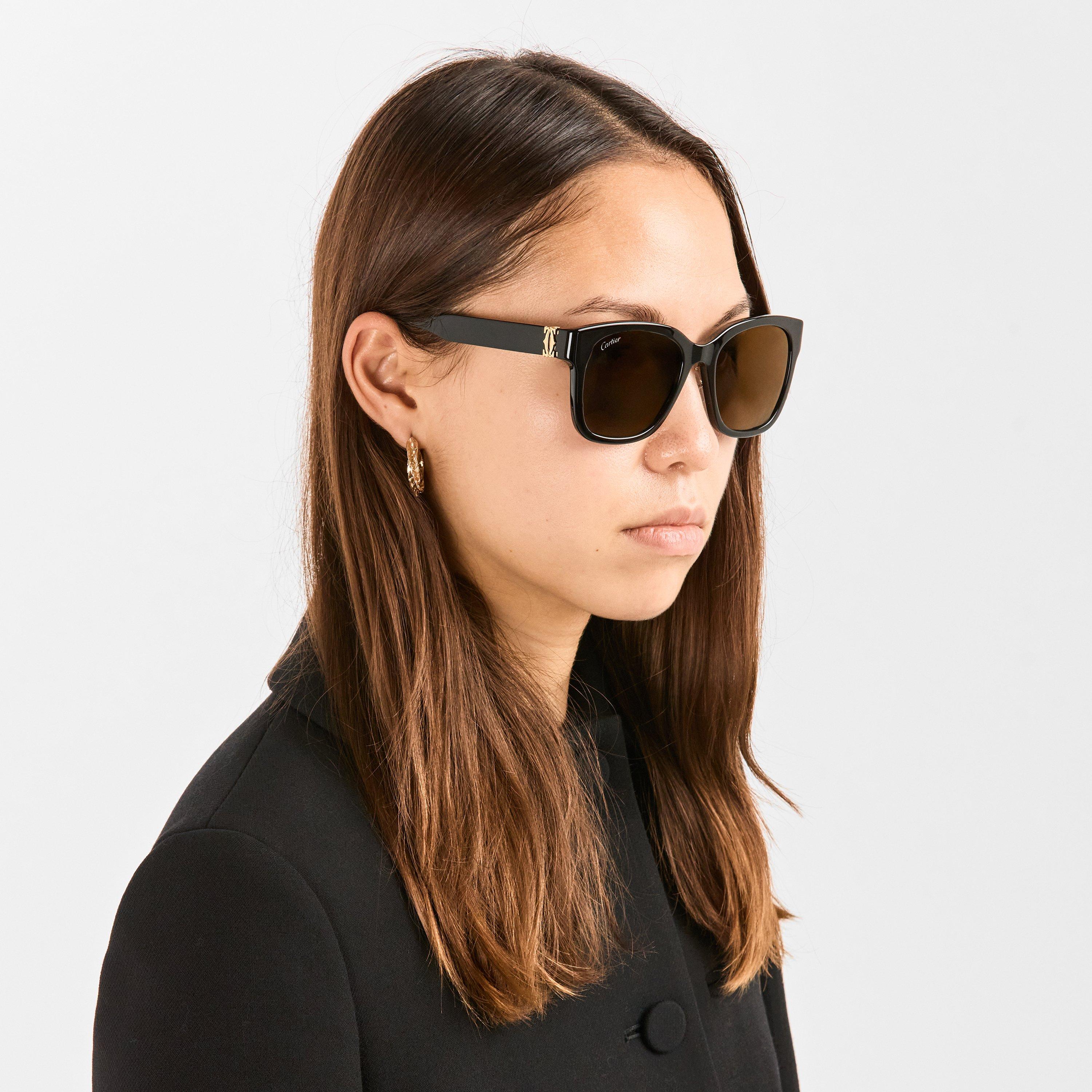 Black/Grey - Cartier - Women's Wayfarer Sunglasses - 3