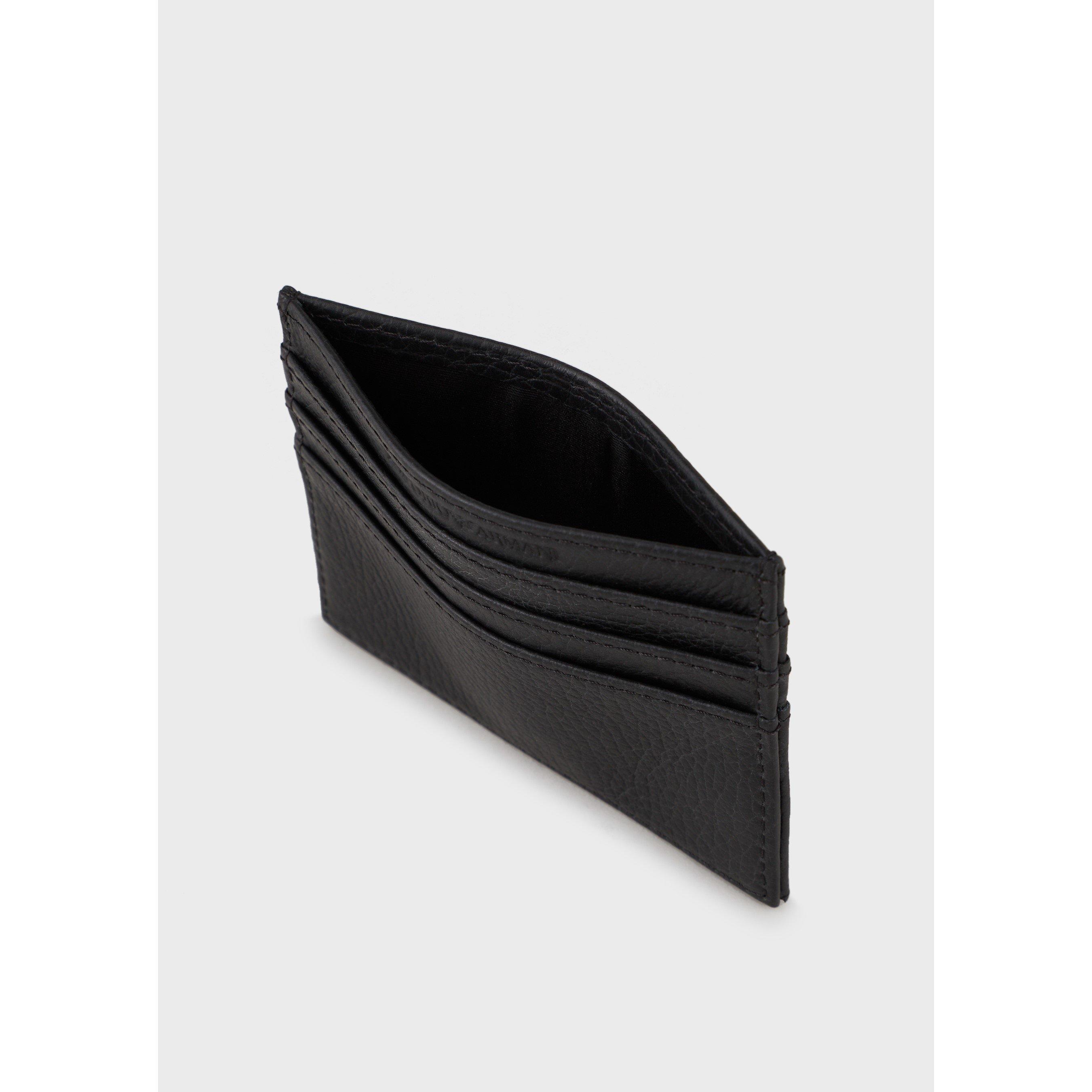 Black 80001 - Emporio Armani - Men's Word Logo Card Holder - 4