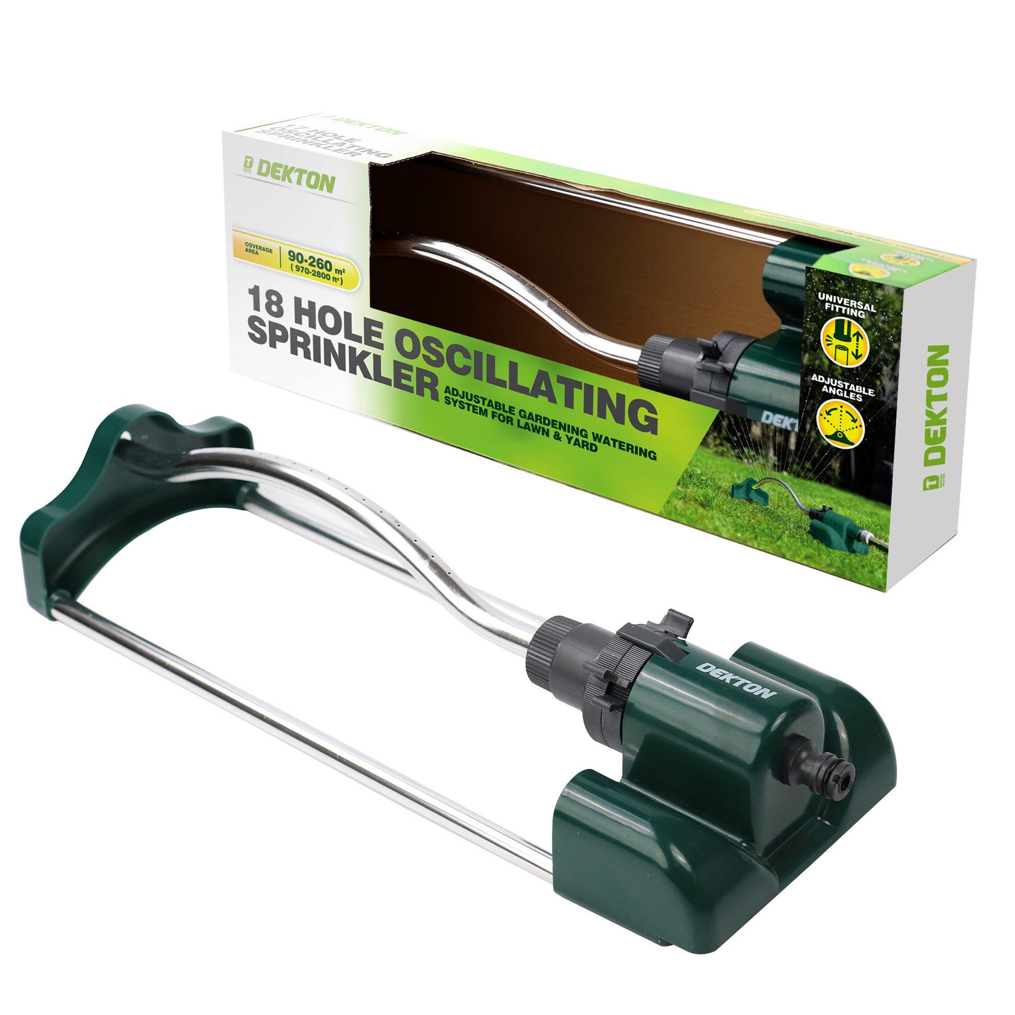 Green/Silver - Dekton - 18 Hole Oscillating Garden Sprinkler - 1