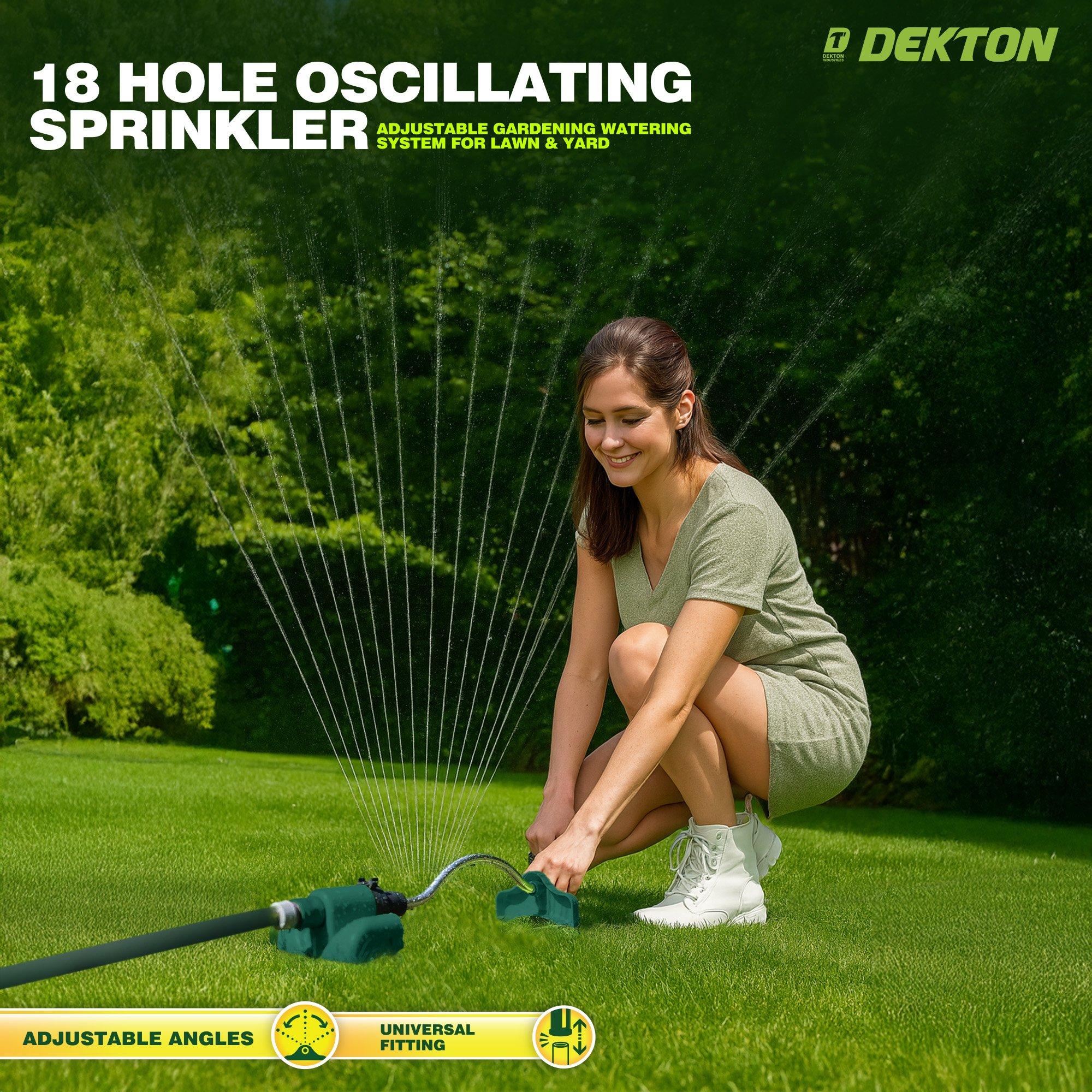 Zelena/Srebrna - Dekton - 18 Hole Oscillating Garden Sprinkler - 5