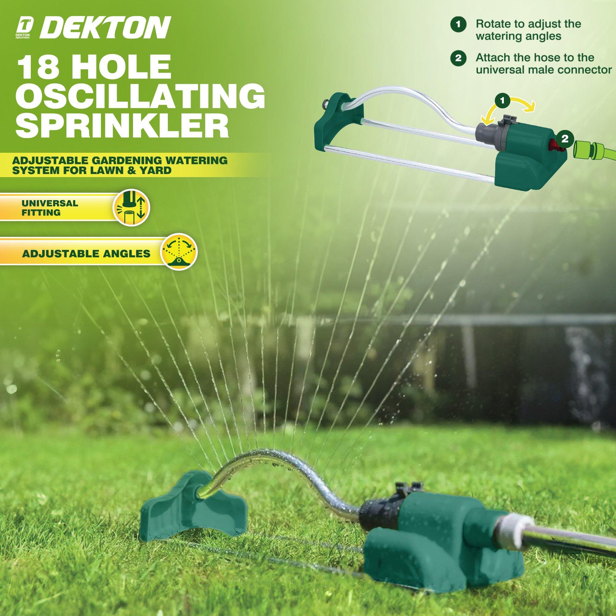 Zelena/Srebrna - Dekton - 18 Hole Oscillating Garden Sprinkler - 6