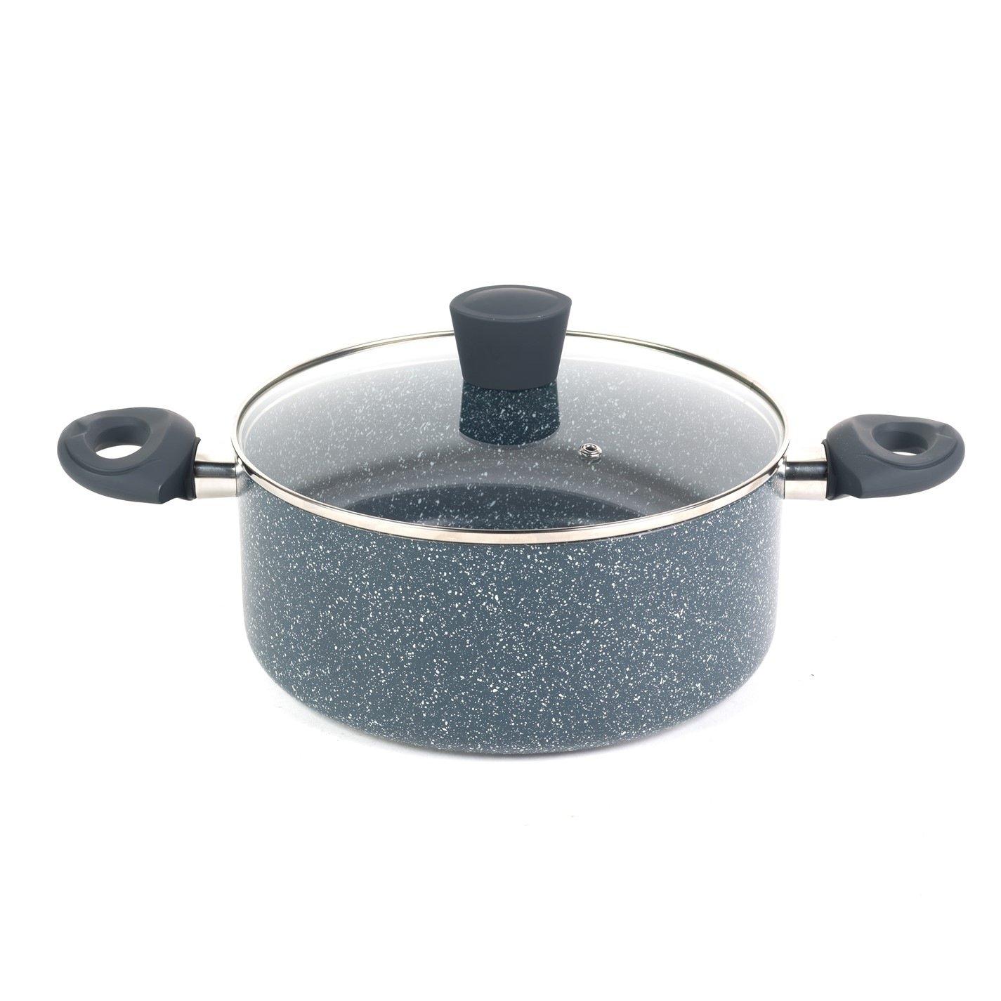 Grey - Russell Hobbs - 24cm Non-Stick Aluminium Induction Stock Pot - 1