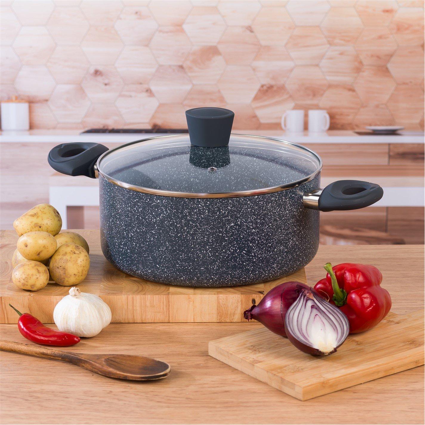 Grey - Russell Hobbs - 24cm Stone Stockpot 00 - 3