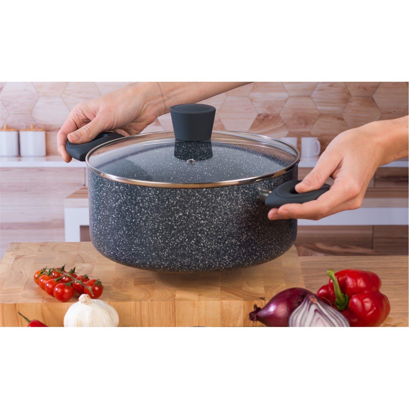 Grey - Russell Hobbs - 24cm Stone Stockpot 00 - 5